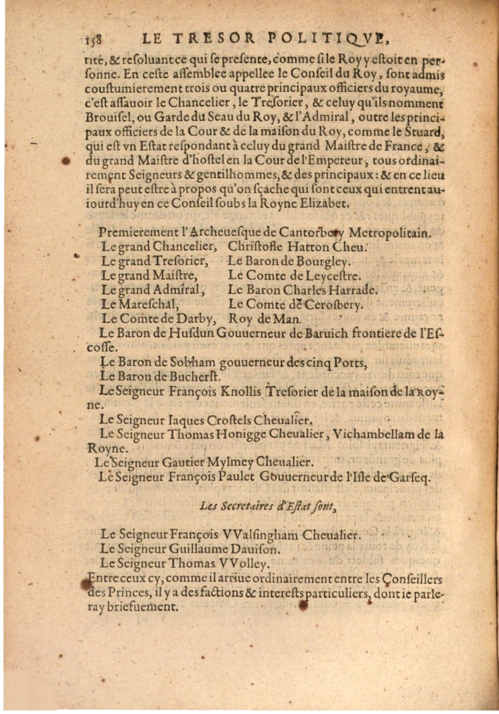 1608 - Nicolas Du Fossé - Trésor politique - BSB Munich