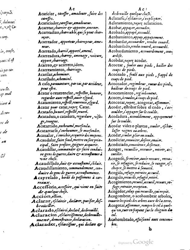 1621 - Adrian Tiffaine - Trésor des deux langues espagnole et française - BM Lyon
