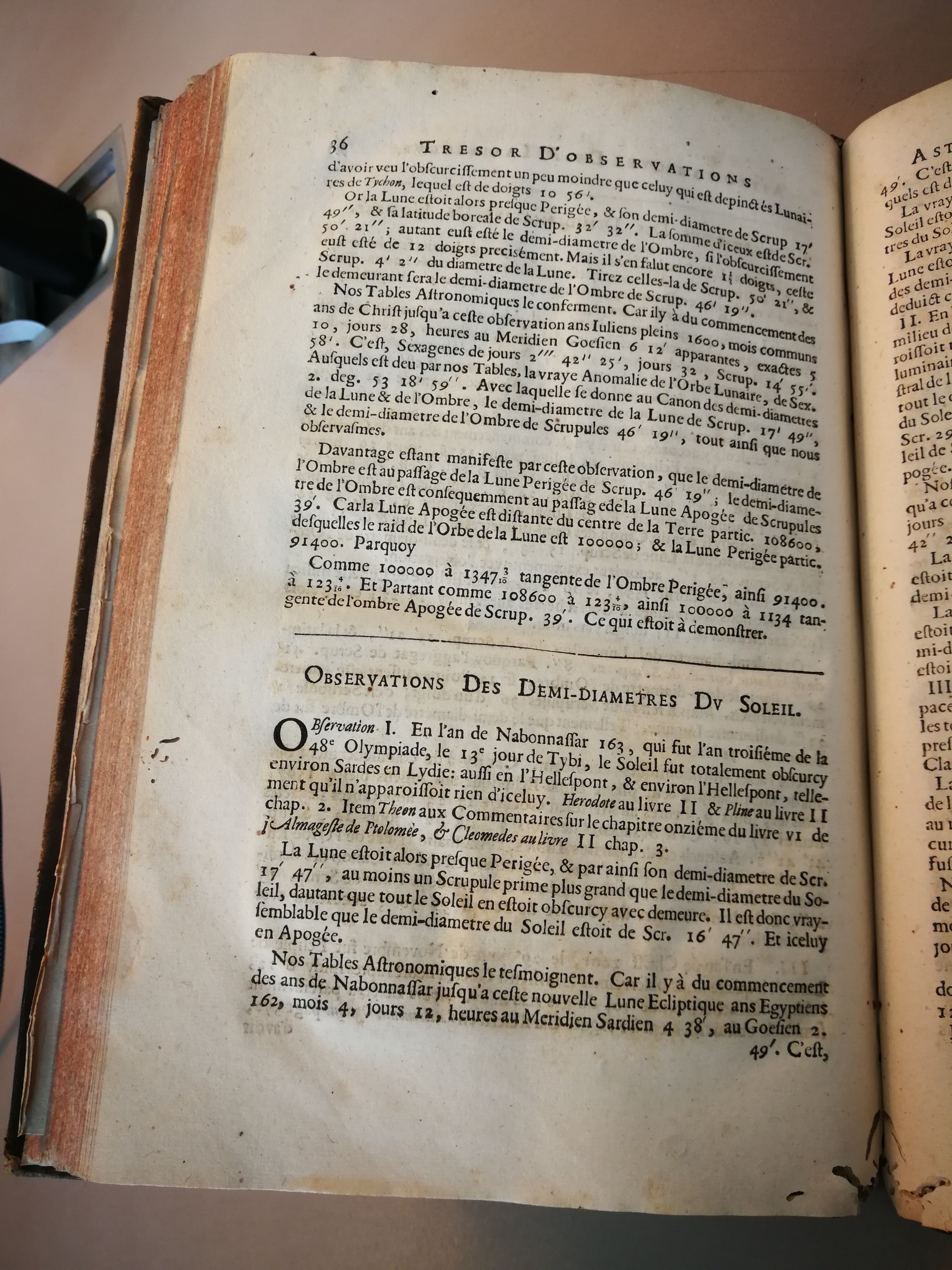 1633 - Zacharie Roman - Trésor d’observations astronomiques - BM Marseille