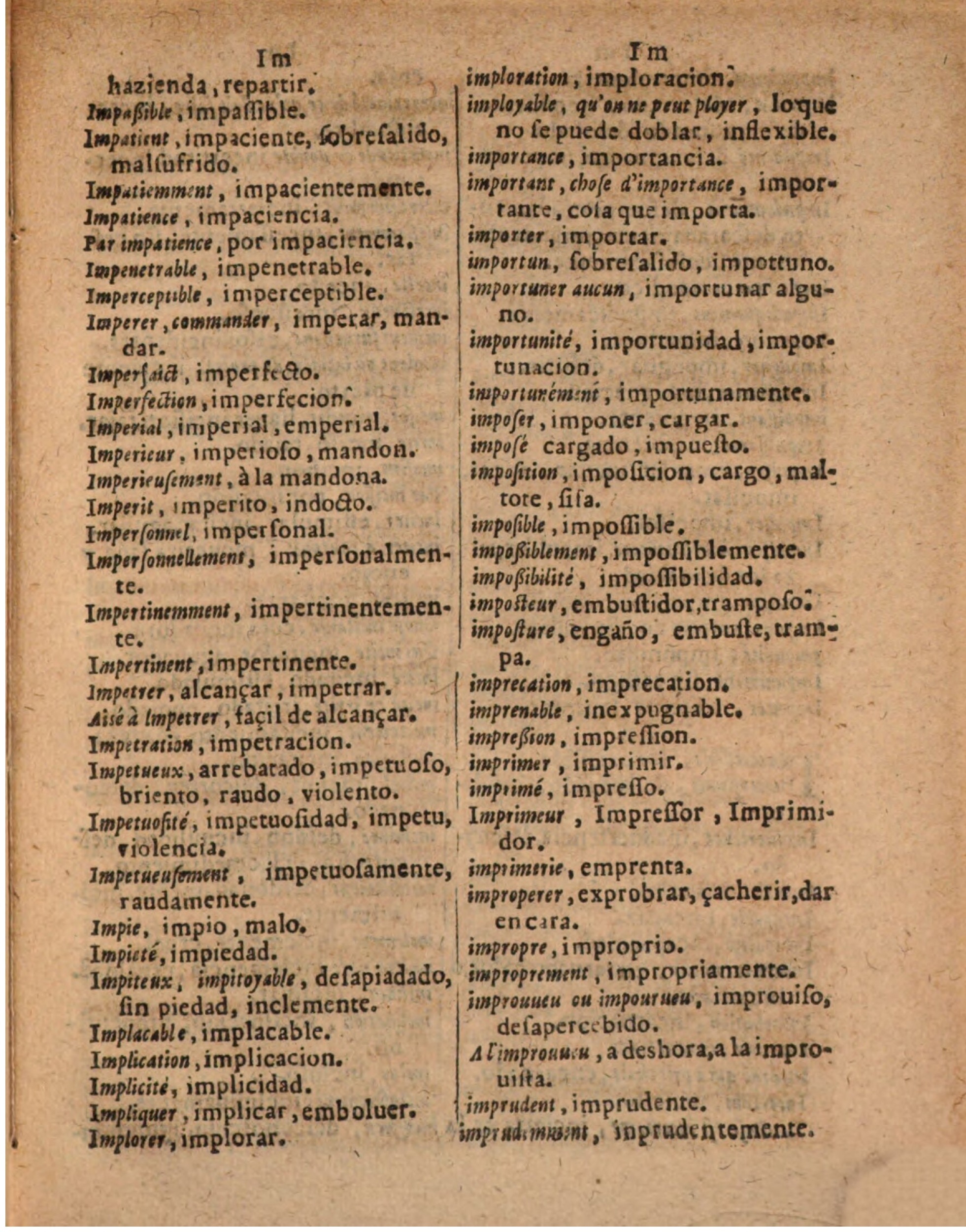 1624 - Hubert Antoine - Trésor des deux langues espagnole et française (Seconde partie) - BSB Munich