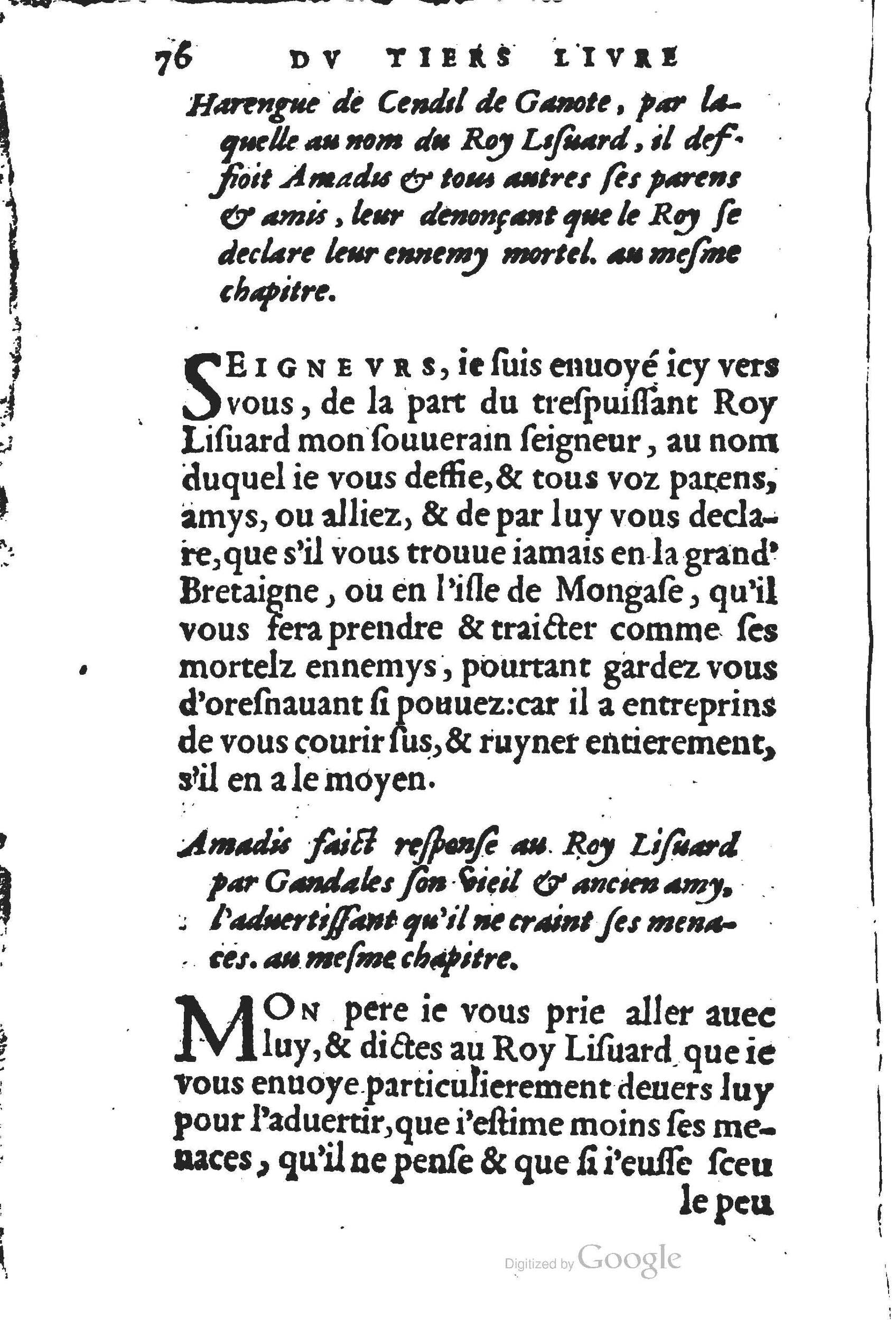 1560 - Jean d’Ogerolles et Gabriel Cotier Lyon - Trésor des Amadis - BSB Munich