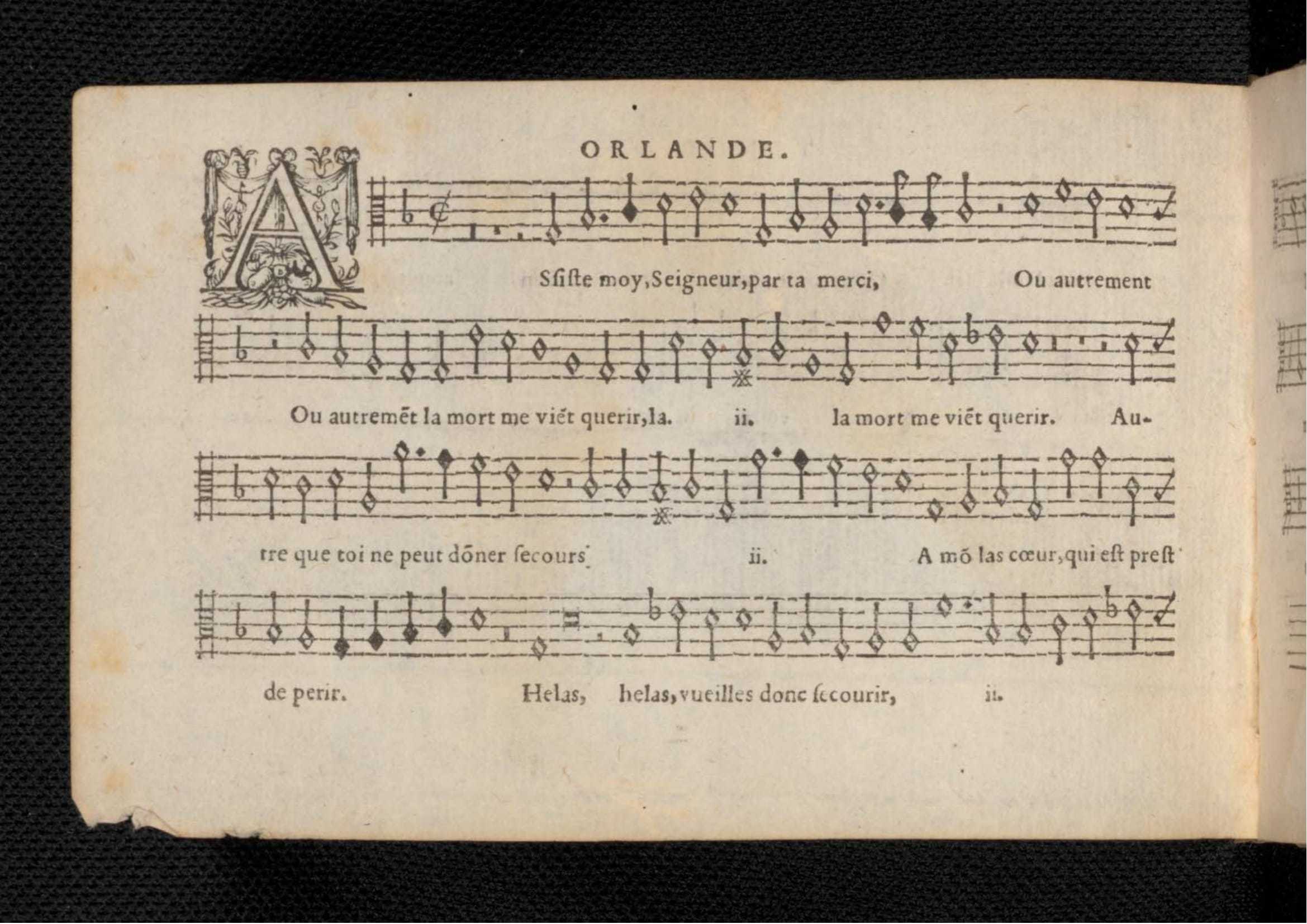 1576 - [Pierre de Saint-André] - Trésor de musique d’Orlande de Lassus Tenor - KBR Bruxelles