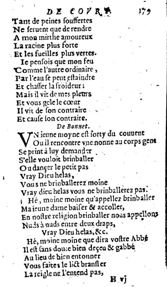 1606 - Théodore Reinsart - Trésor des chansons amoureuses recueillies des plus excellents airs de cour - Livre I - NK ČR Prague