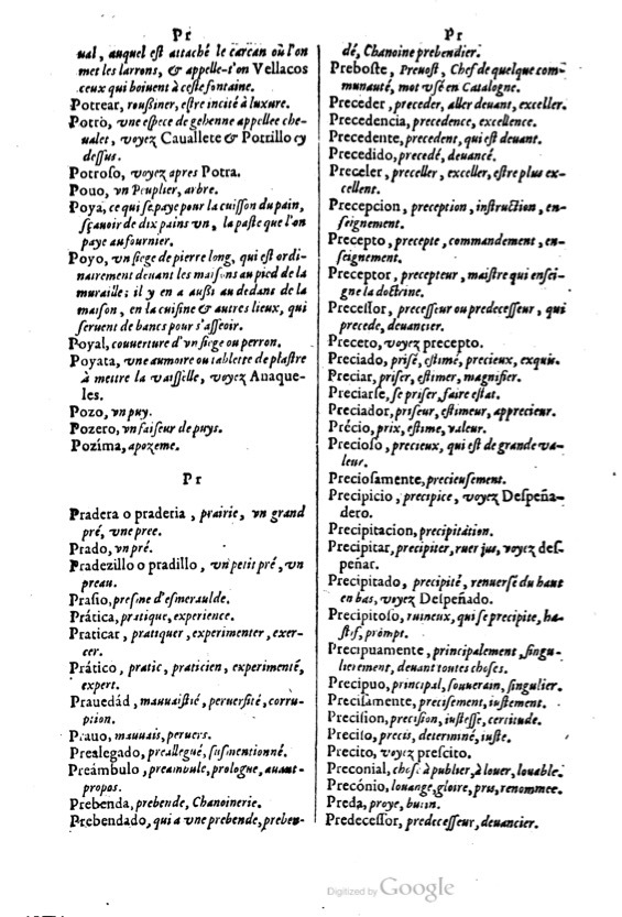 1621 - Adrian Tiffaine - Trésor des deux langues espagnole et française - BM Lyon