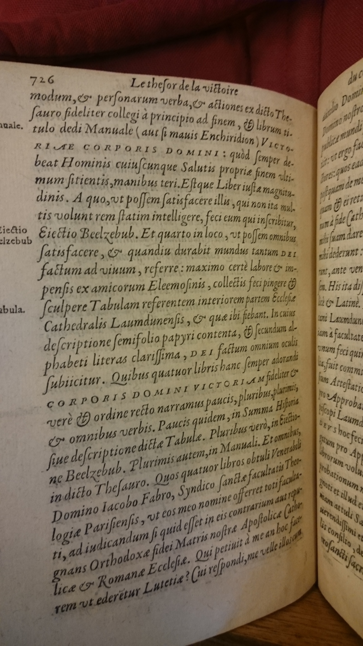 1578 - Nicolas Chesneau - Trésor et entière histoire de la triomphante victoire du corps de Dieu sur l’esprit malin - BM Lyon