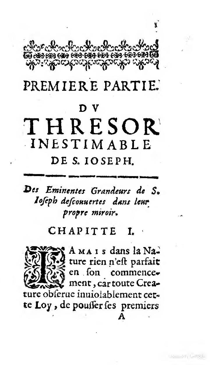1646 - Jean Piot - Trésor inestimable de Saint-Joseph - BNC Rome
