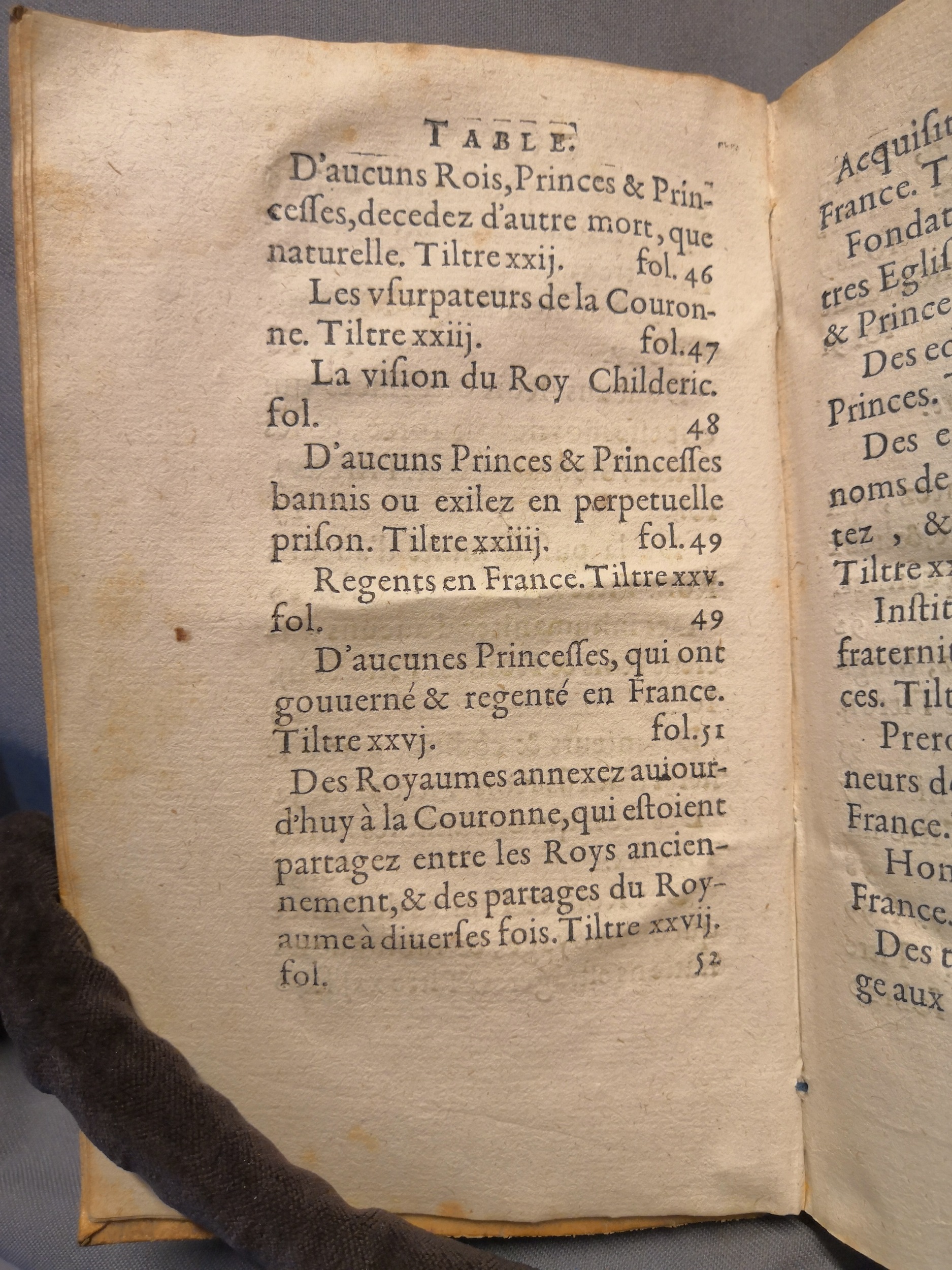 1614 - Jean Corrozet - Trésor des histoires de France - Amsterdam