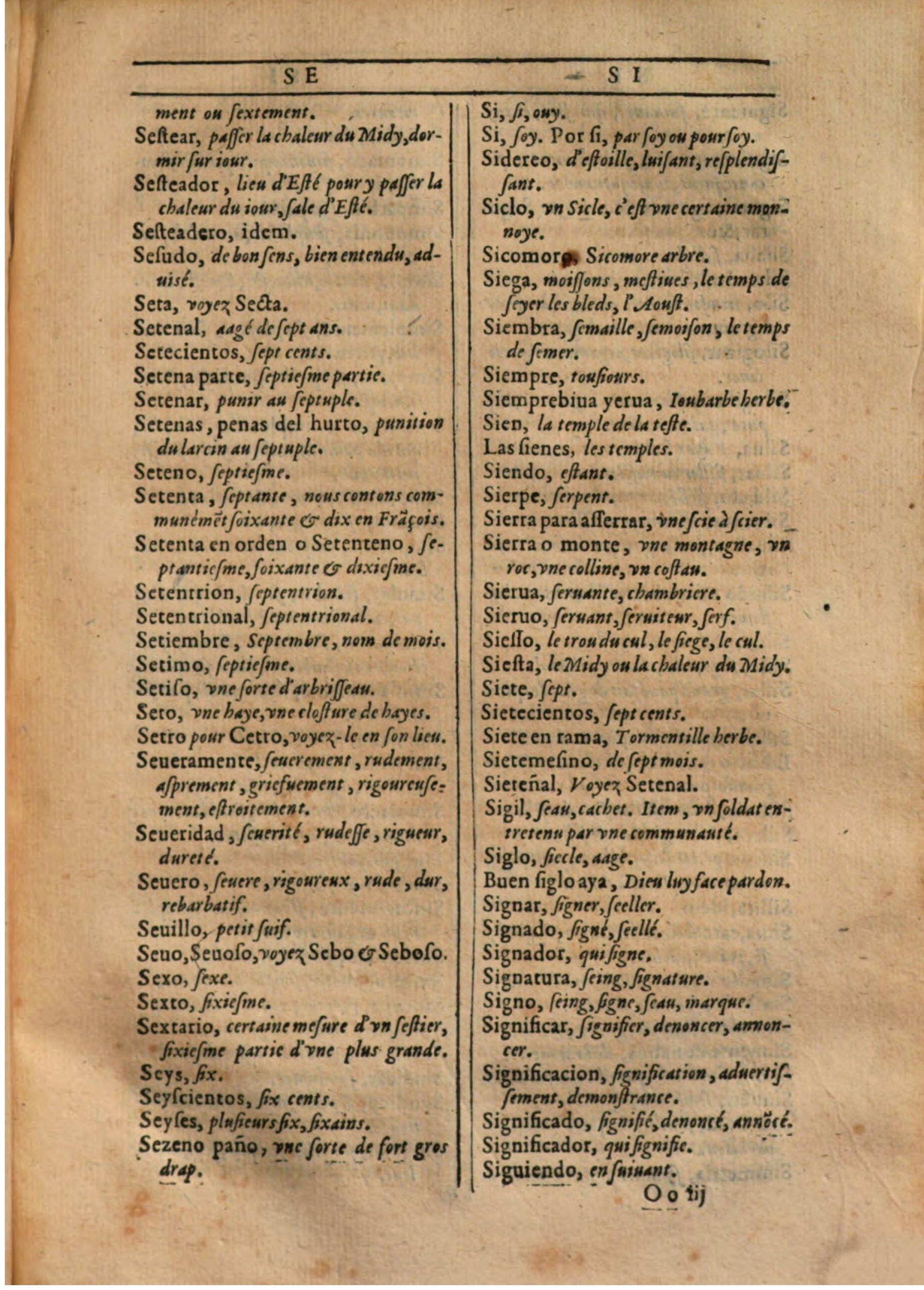 1607 - Marc Orry - Trésor des deux langues espagnole et française (Première partie) - BSB Munich 1607 - Marc Orry - Trésor des deux langues espagnole et française (Première partie) - BSB Munich