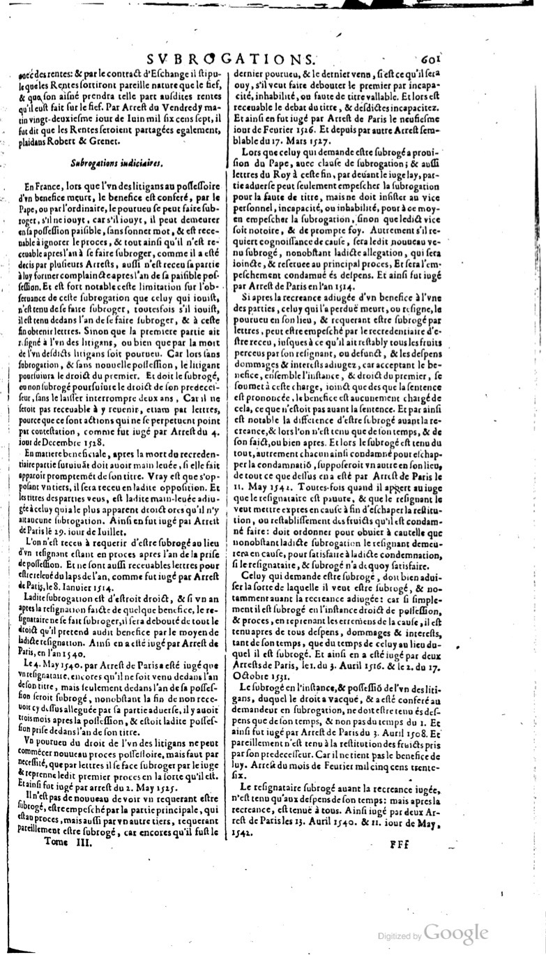 1629 - Veuve Nicolas Buon - Trésor du droit français (21754 T. 3) - BM Lyon