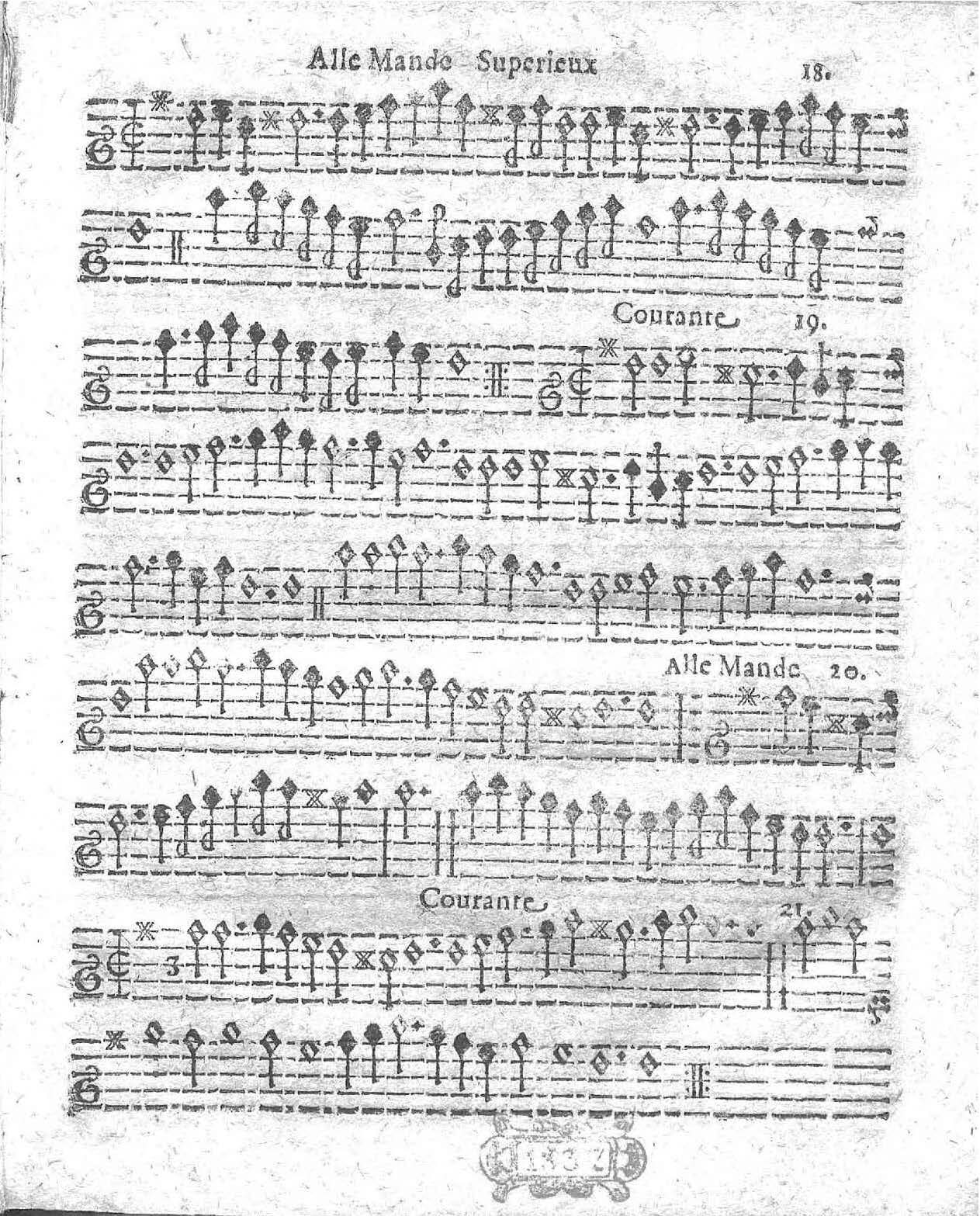 1621 - Jehan Weidnern - Trésor de toutes sortes de danses nouvelles à la française, allemande, espagnole, et italienne, à cinq et six parties - Vatican Apostolic Library