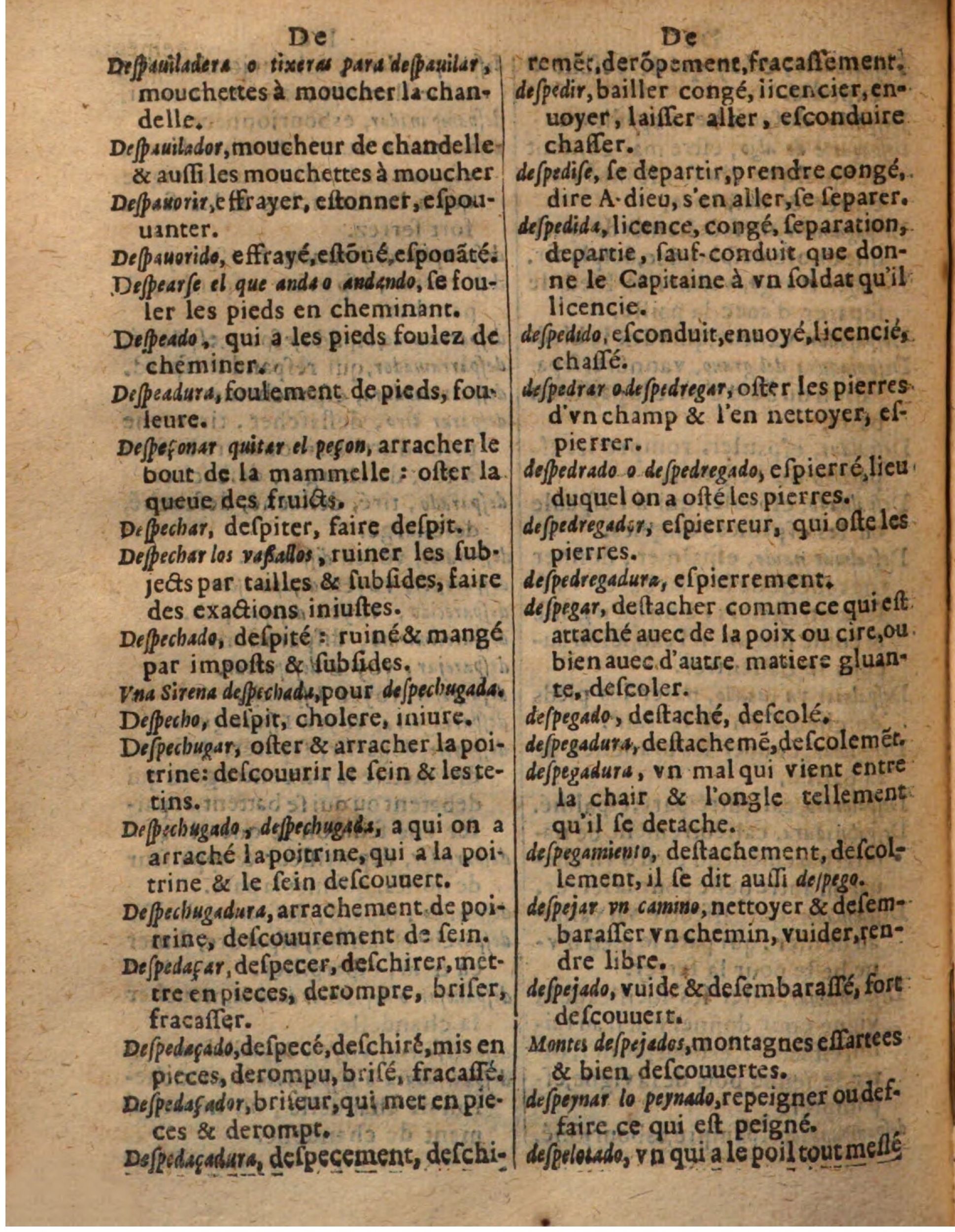 1625 - Hubert Antoine - Trésor des deux langues espagnole et française - Augsbourg