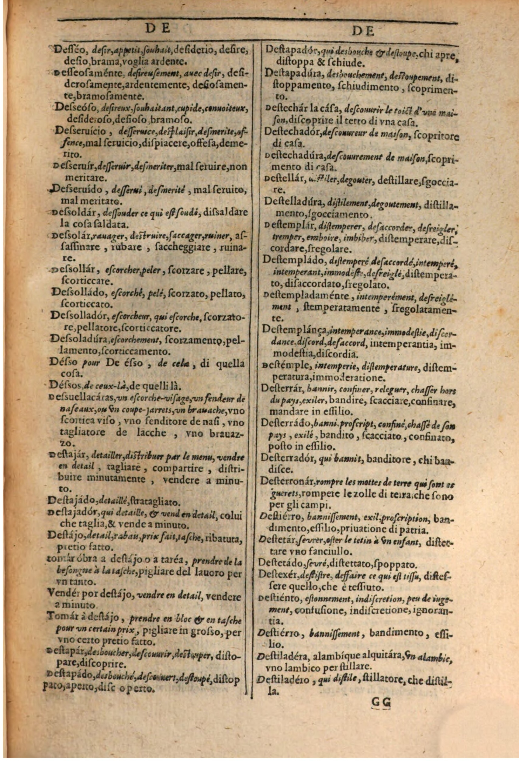 1609 - Philippe Albert et Alexandre Pernet - Trésor des trois langues française, italienne et espagnole (Première partie) - BSB Munich