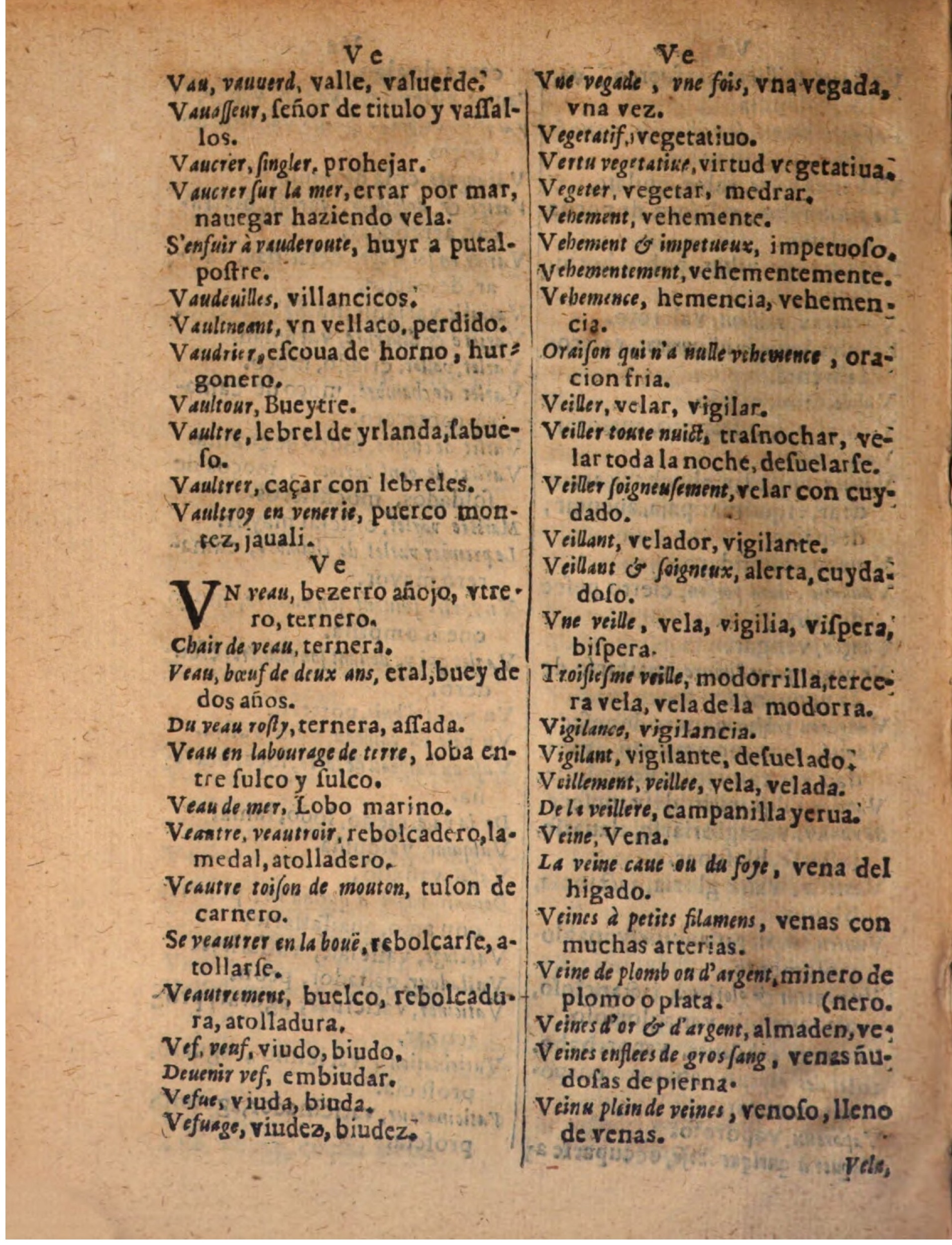 1624 - Hubert Antoine - Trésor des deux langues espagnole et française (Seconde partie) - BSB Munich