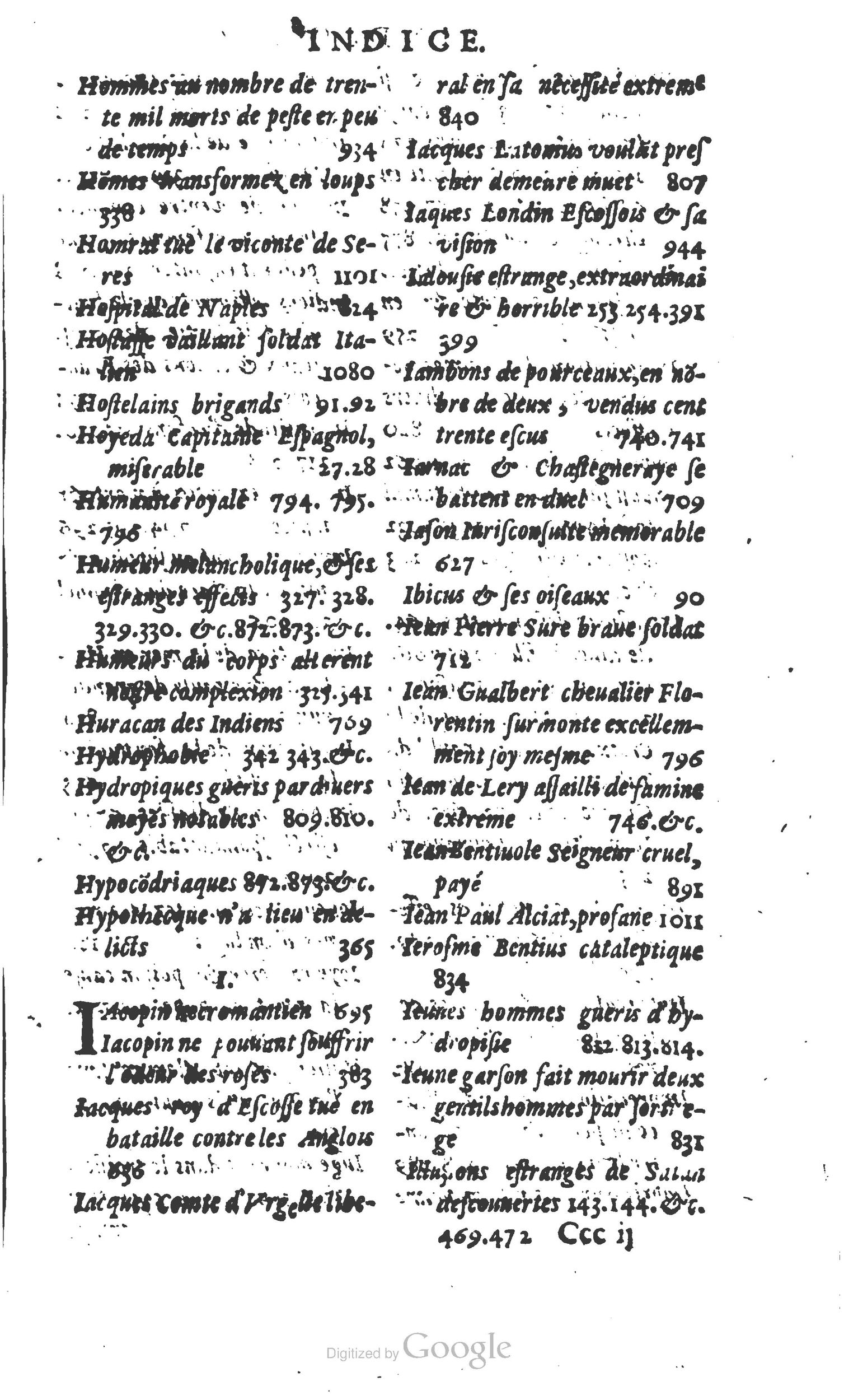 1610 - Paul Marceau - Trésor d’histoires admirables et mémorables - Princeton