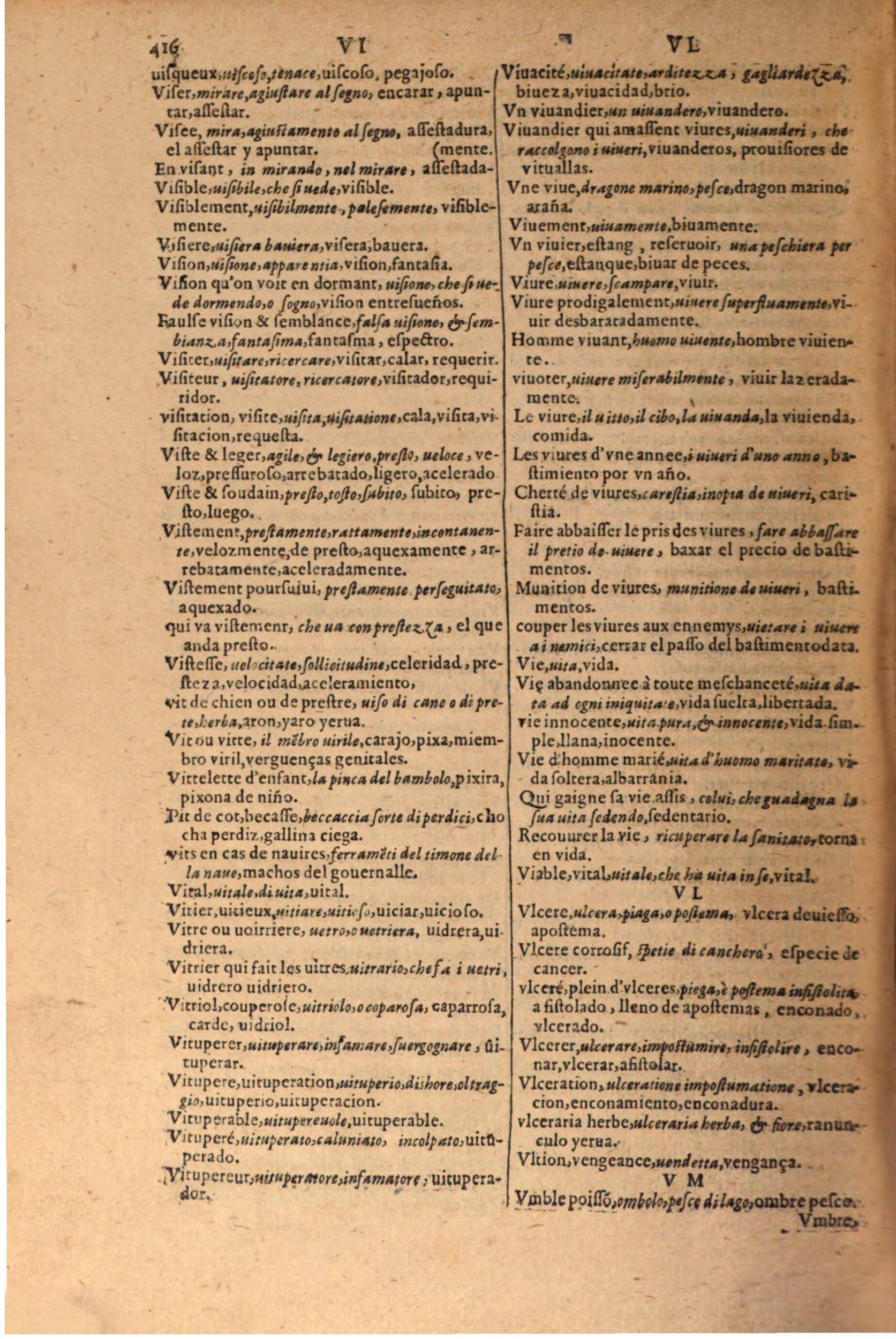 1616 - Pierre de la Rovière - Trésor des trois langues (Seconde partie) - BSB Munich