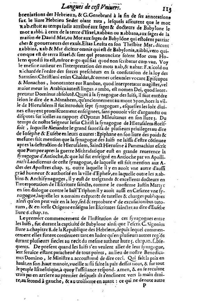 1613 - Matthieu Berjon - Trésor de l’histoire des langues de cet univers - BM Lyon