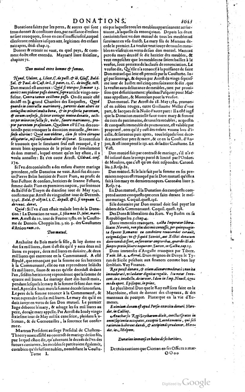 1629 - Veuve Nicolas Buon - Trésor du droit français (21754 T. 1) - BM Lyon