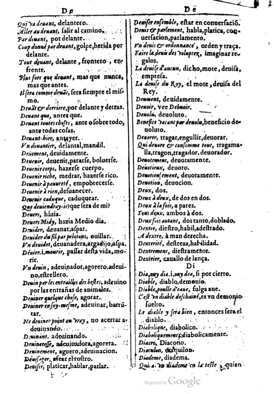 1616 - Veuve Marc Orry - Trésor des deux langues espagnole et française (Première et Seconde parties) - BM Lyon