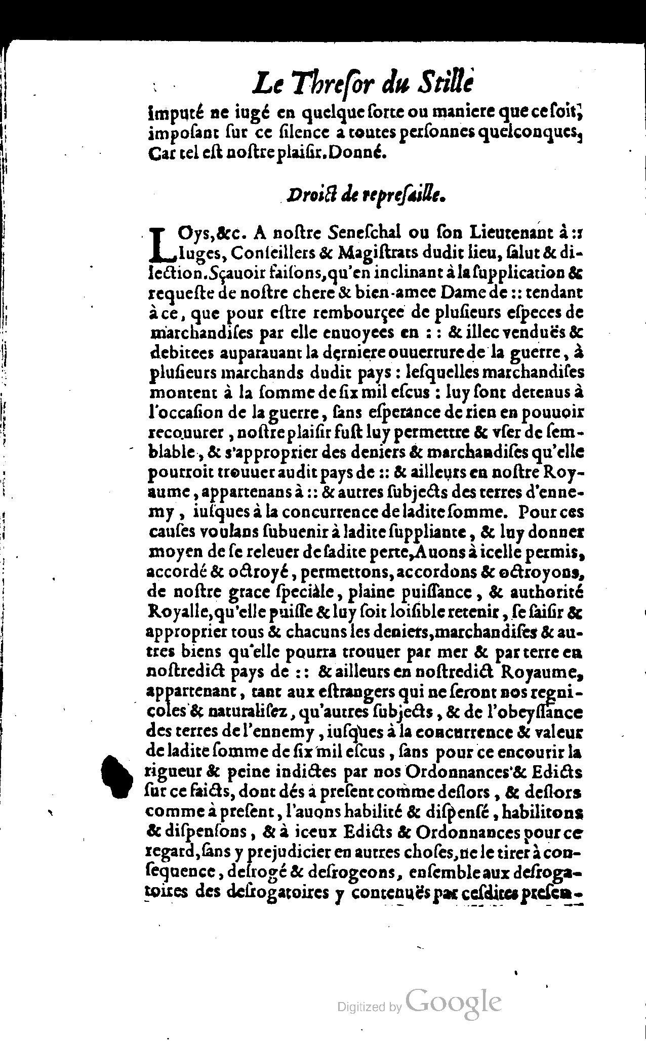 1614 - Jean Richer - Trésor du nouveau style et protocole de la chancellerie de France - BSB Munich