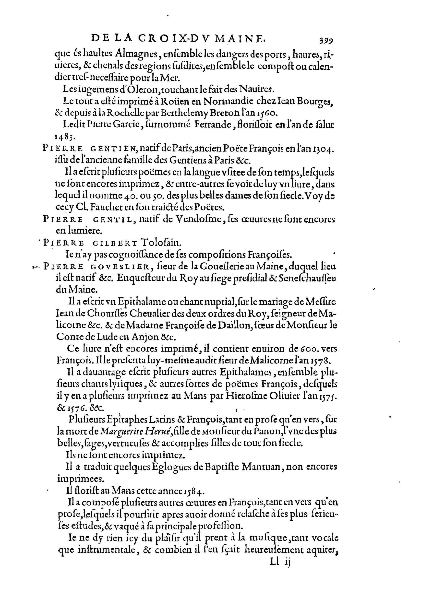 1584 - Abel L&#039;Angelier - Bibliothèques françaises - BnF