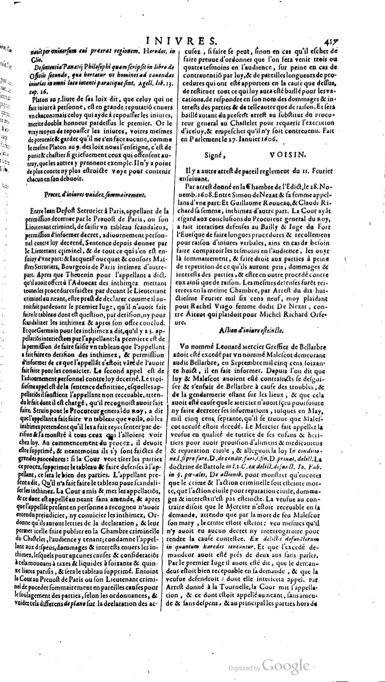 1629 - Veuve Nicolas Buon - Trésor du droit français (29620 T. 2) - BM Lyon