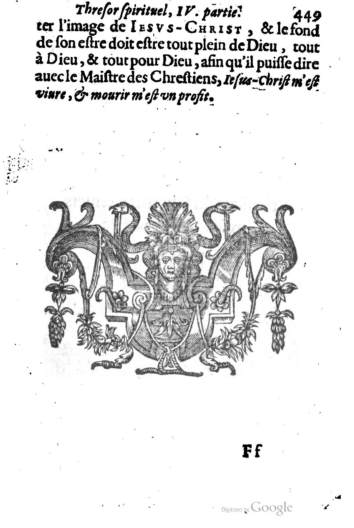 1635 - Sébastien Huré - Trésor spirituel contenant les obligations - BM Lyon