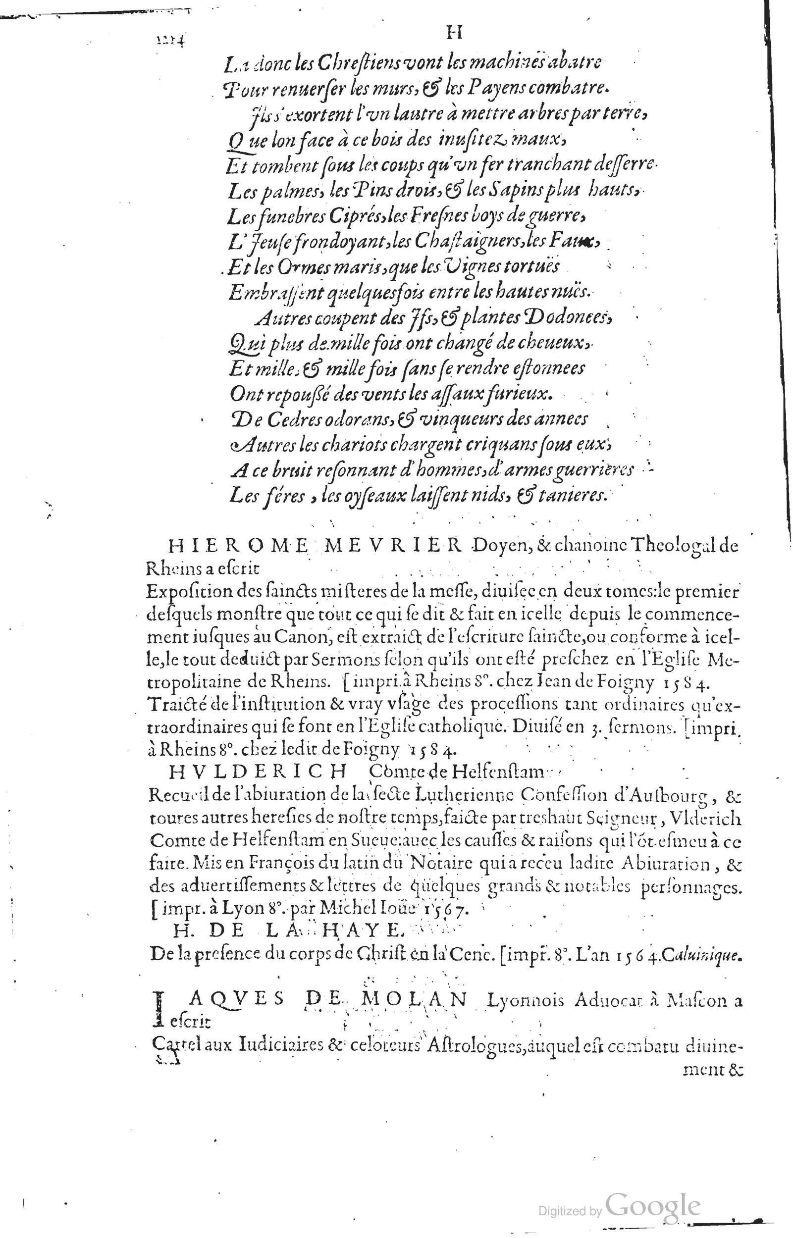 1585 - Barthélemy Honorat - Bibliothèques françaises - BSB Munich