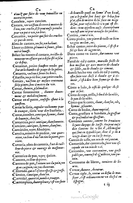 1621 - Adrian Tiffaine - Trésor des deux langues espagnole et française - BM Lyon