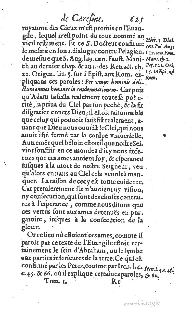 1607 - Nicolas Du Fossé - Trésor quadragésimal - T 01 - BM Lyon