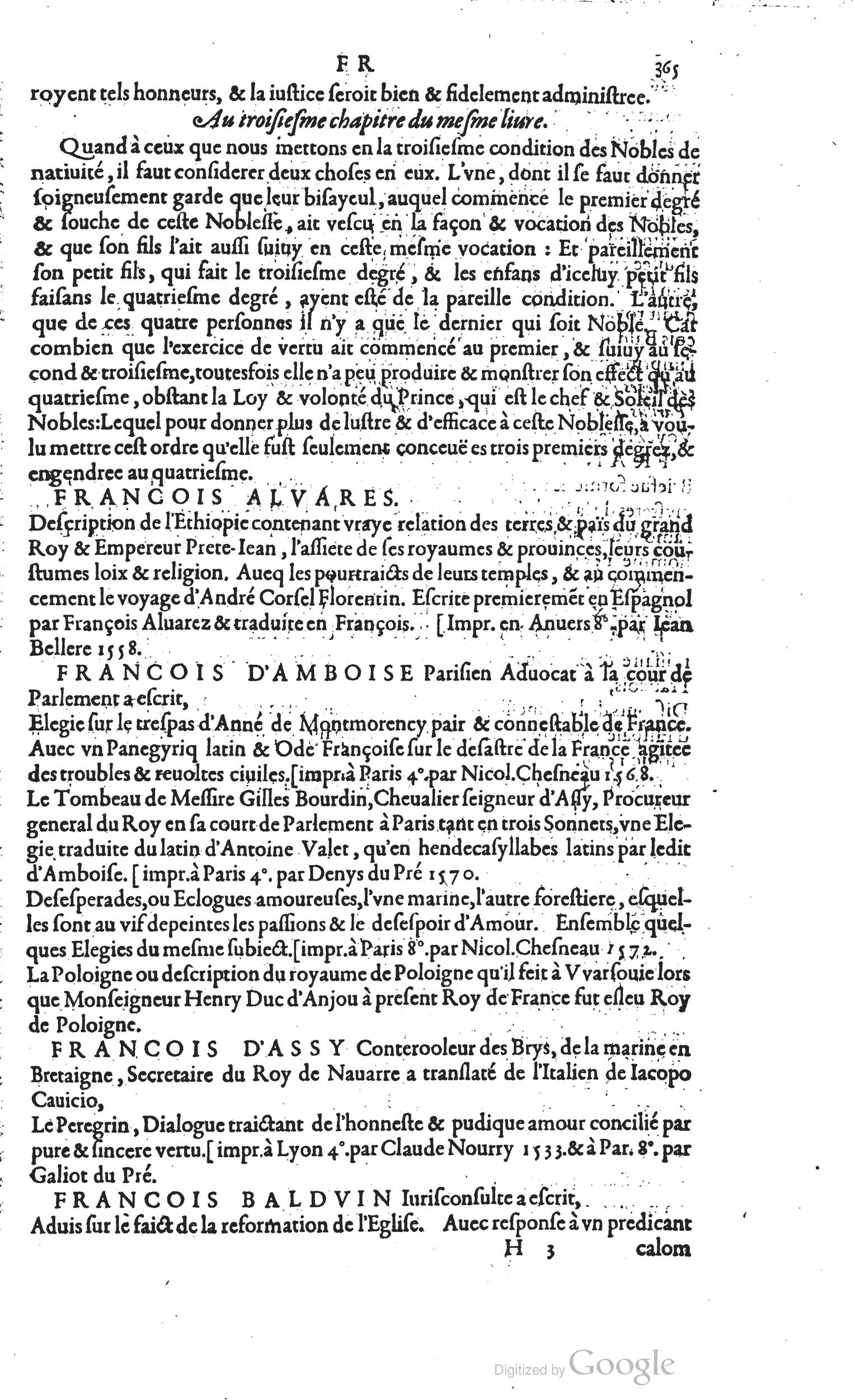 1585 - Barthélemy Honorat - Bibliothèques françaises - BSB Munich
