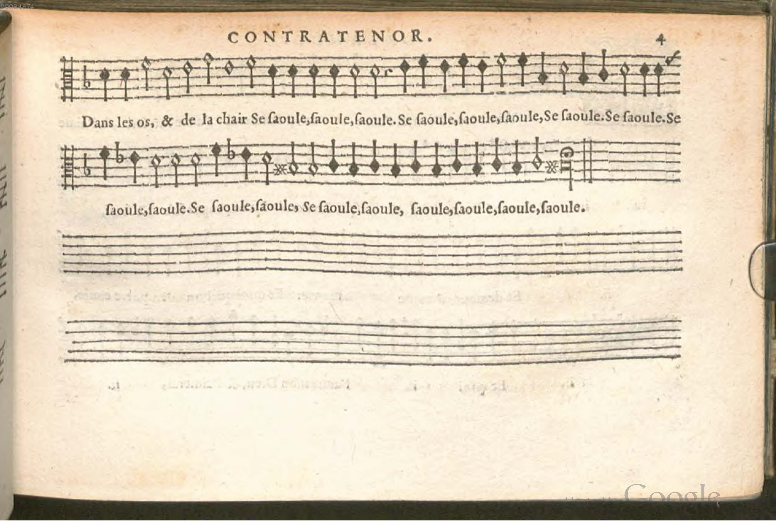 1576 - [Pierre de Saint-André] - Trésor de musique d’Orlande de Lassus Contratenor - BSB Munich