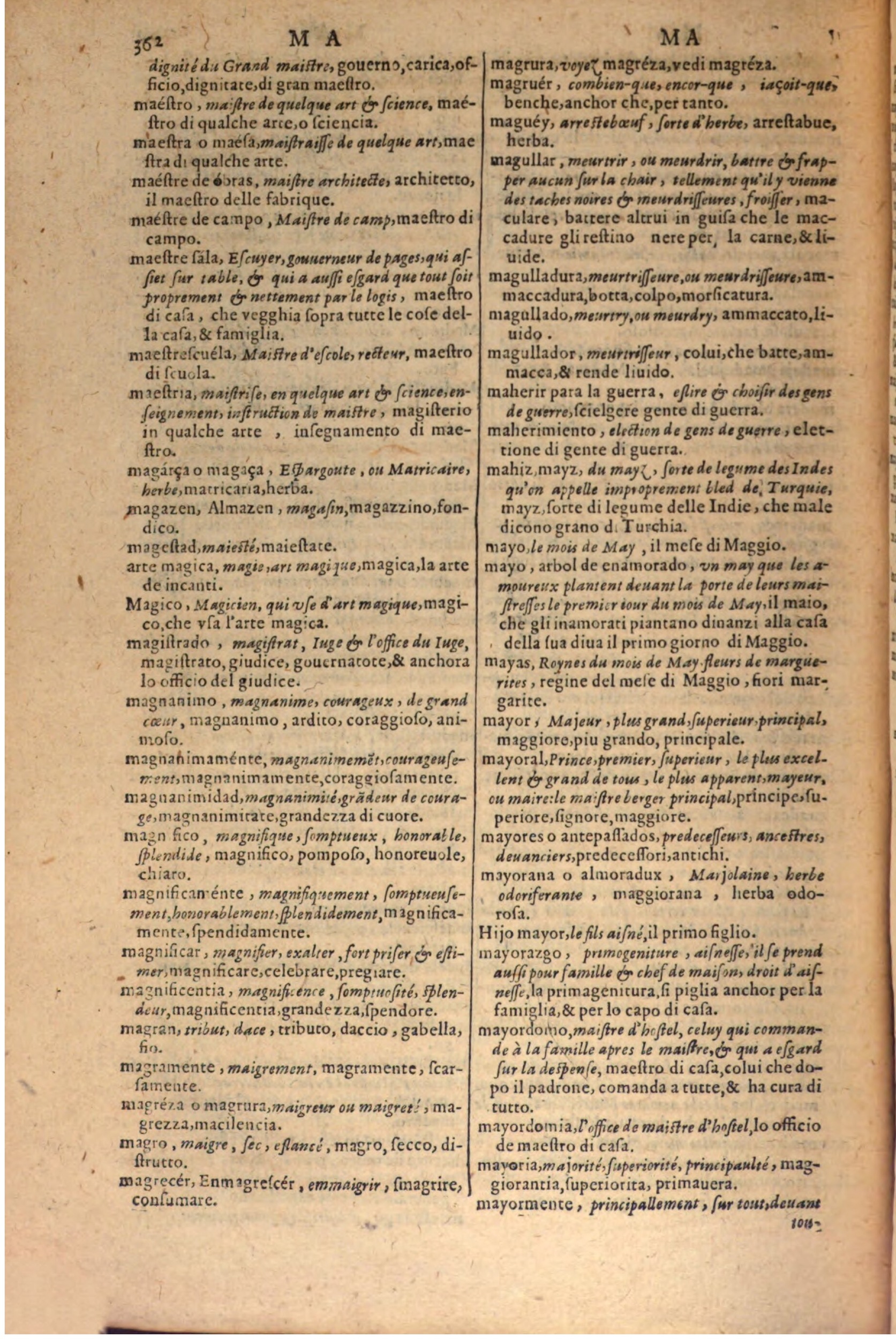 1606 - Samuel Crespin - Thresor des trois langues, francoise, italiene et espagnolle - BSB Munich