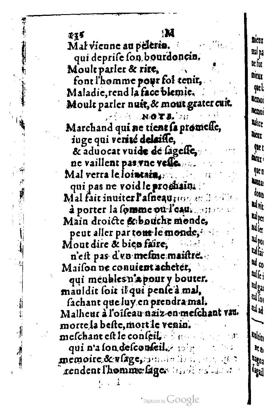 1582 - Nicolas Bonfons - Trésor des sentences dorées - BM Lyon 1582 - Nicolas Bonfons - Trésor des sentences dorées - BM Lyon