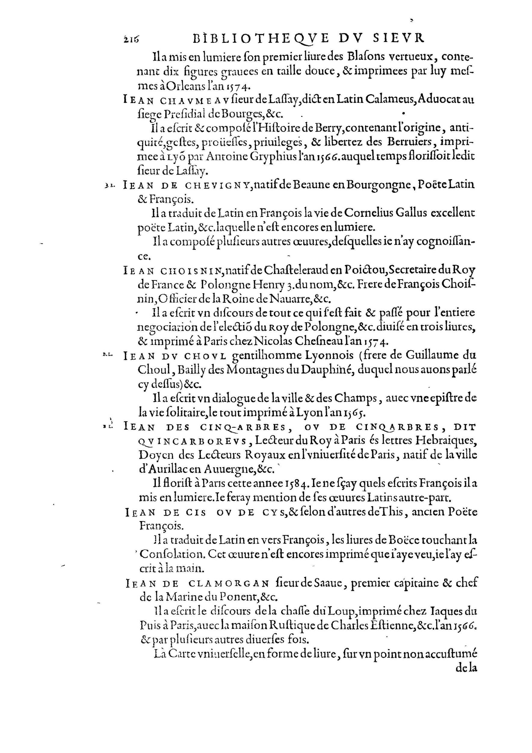 1584 - Abel L&#039;Angelier - Bibliothèques françaises - BnF
