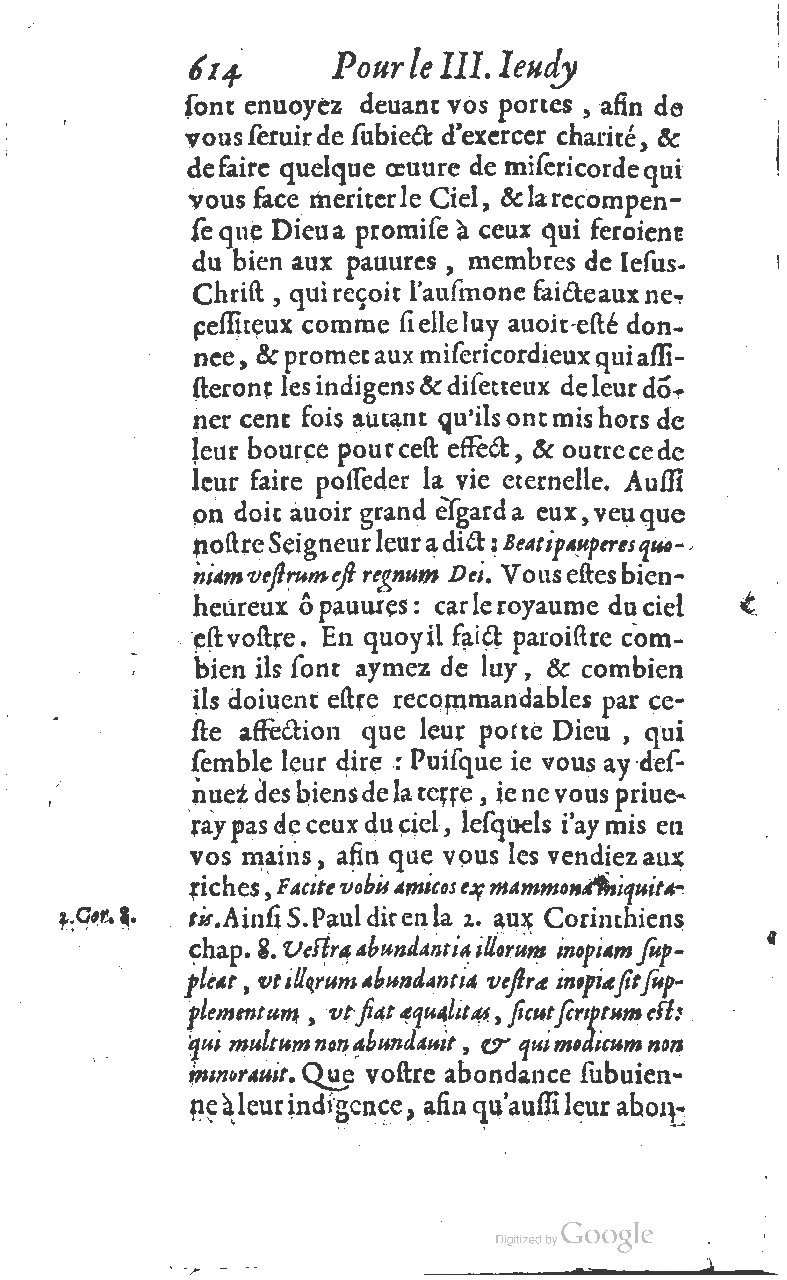 1607 - Nicolas Du Fossé - Trésor quadragésimal - T 01 - BM Lyon