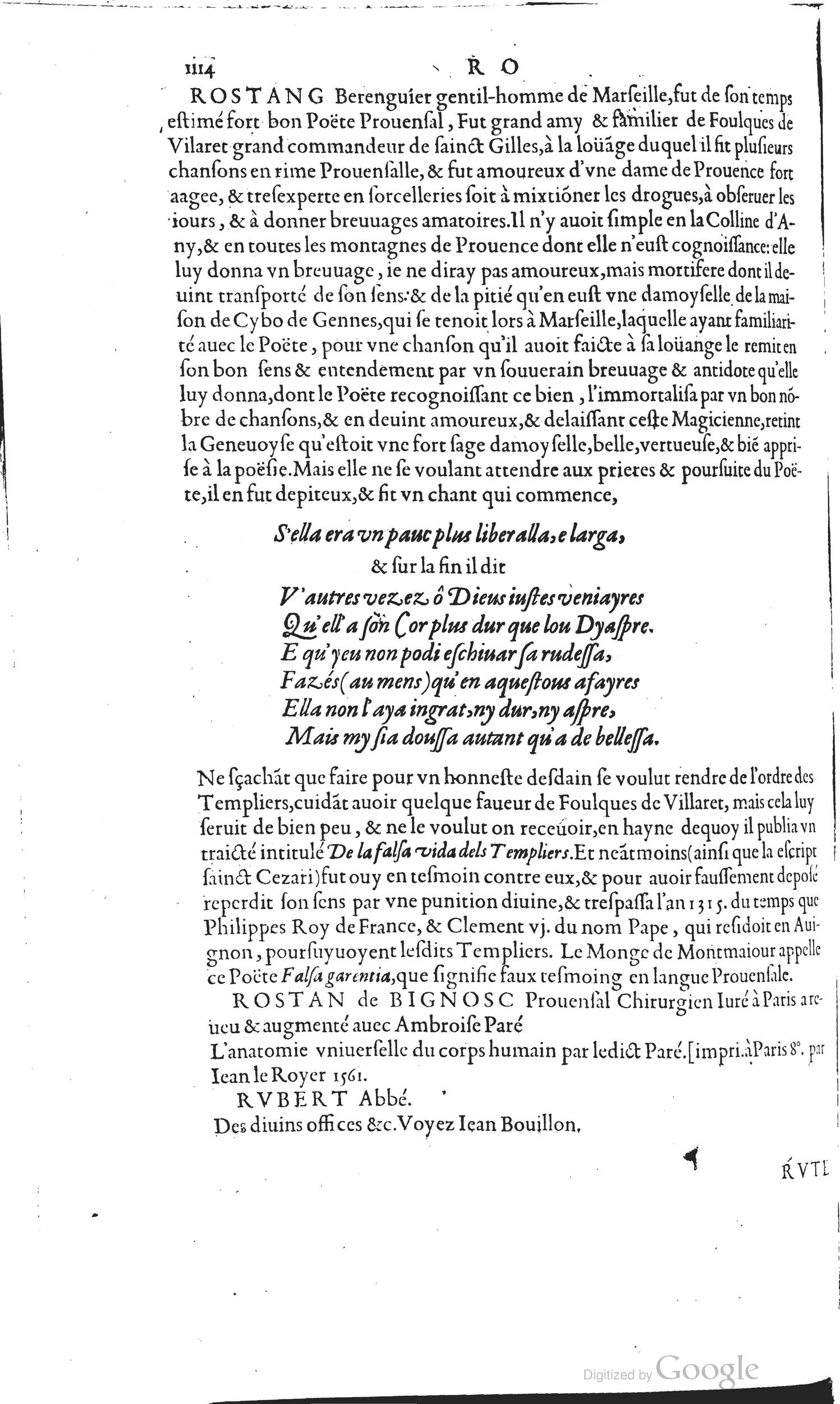 1585 - Barthélemy Honorat - Bibliothèques françaises - BSB Munich