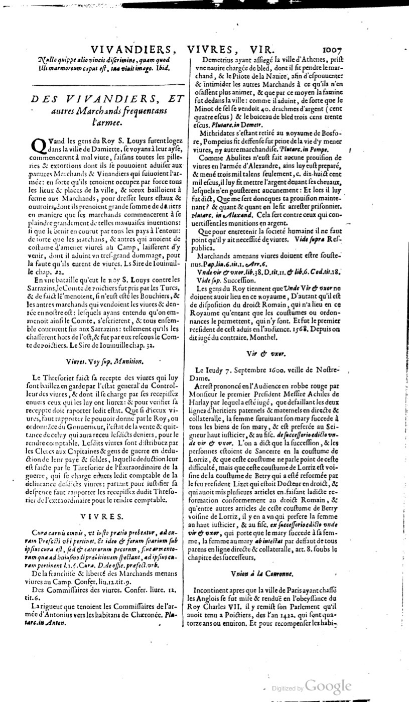 1629 - Veuve Nicolas Buon - Trésor du droit français (21754 T. 3) - BM Lyon