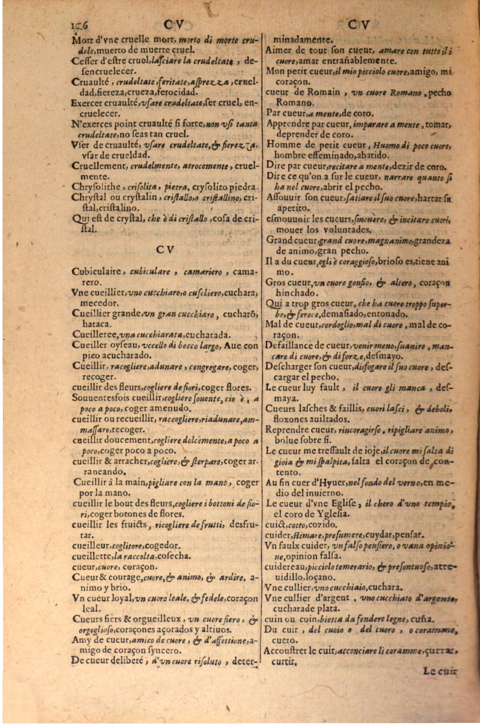 1616 - Pierre de la Rovière - Trésor des trois langues (Seconde partie) - BSB Munich