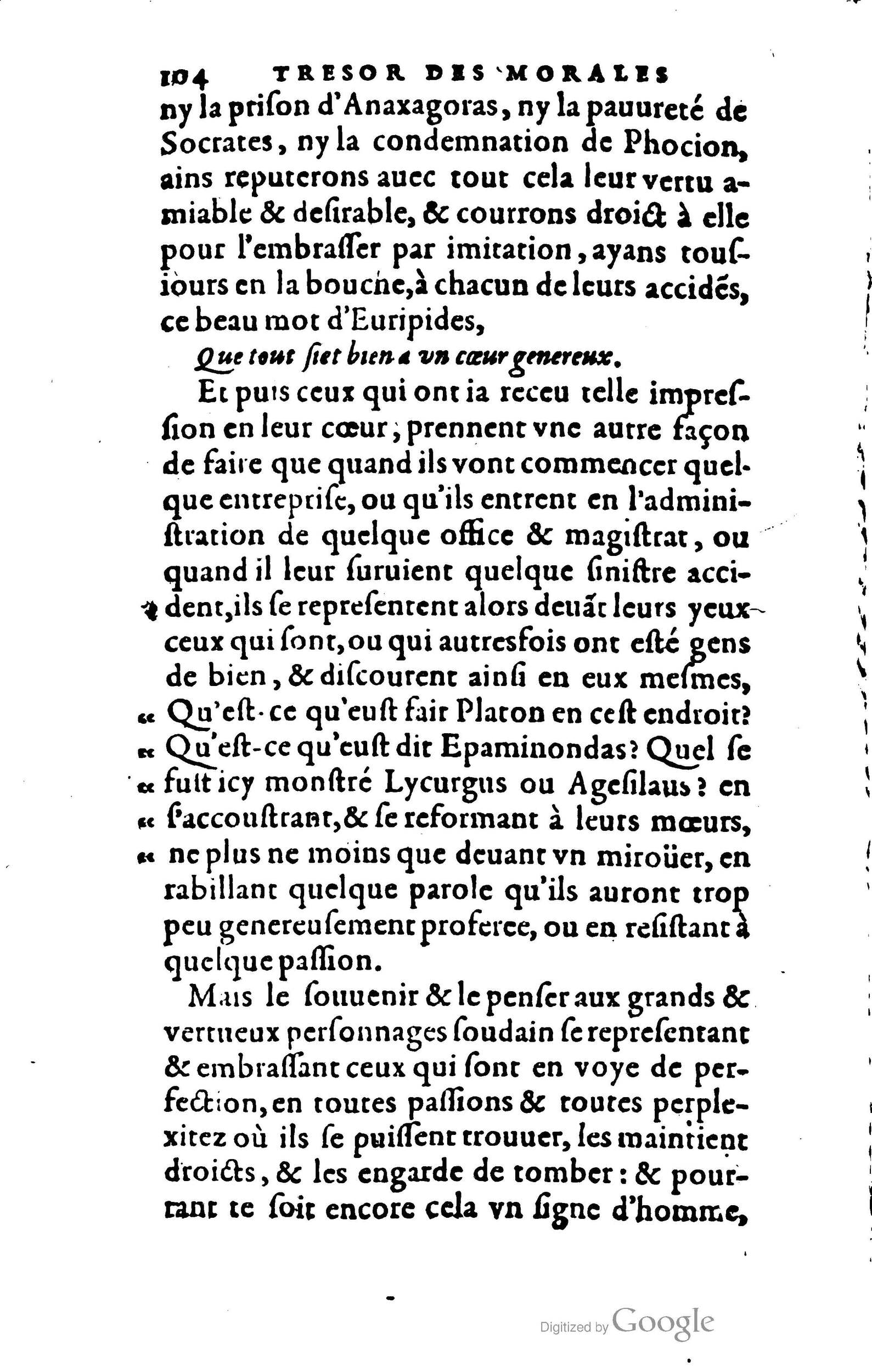 1578 - Jean Poupy - Trésor des morales de Plutarque - BSB Munich