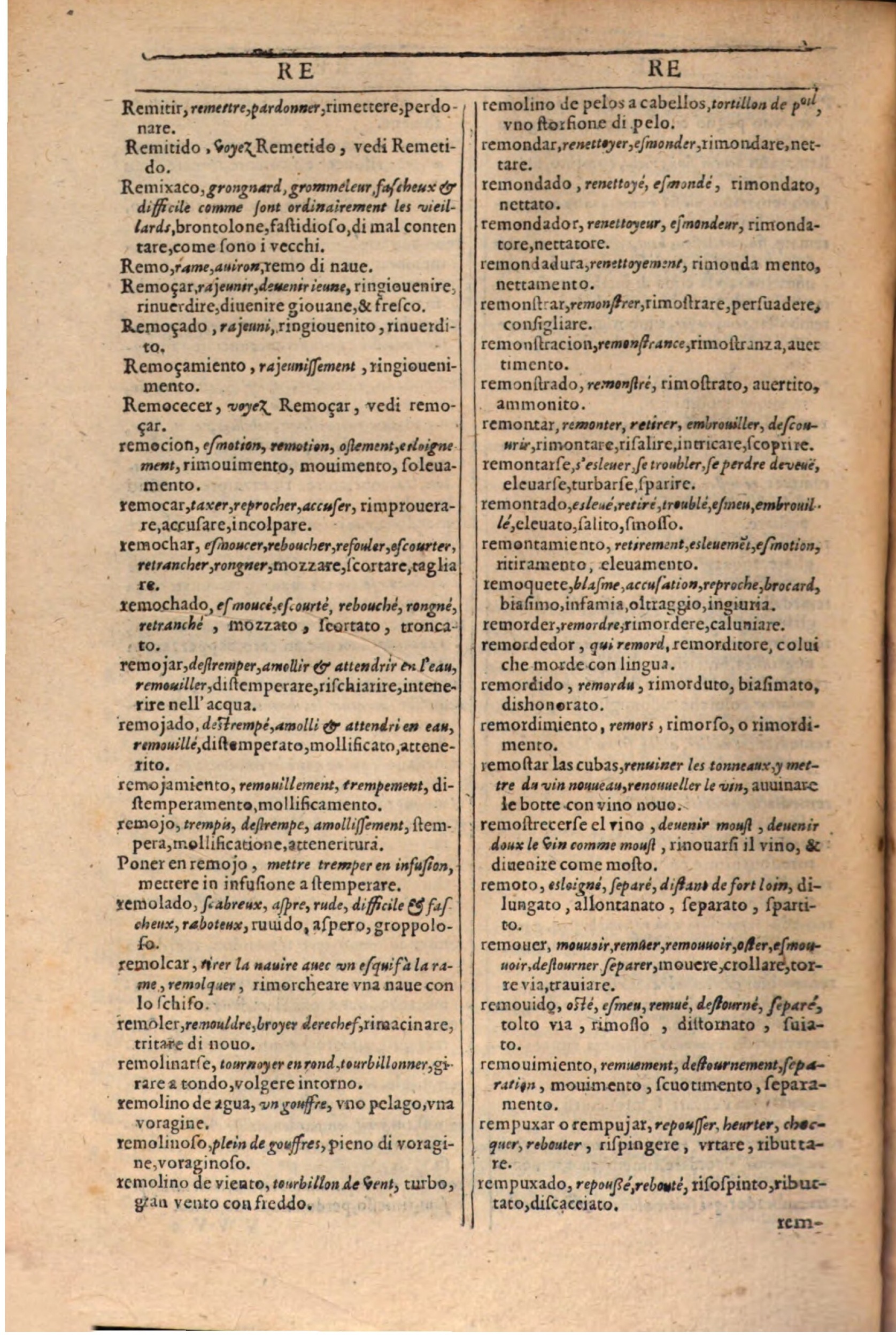 1609 - Philippe Albert et Alexandre Pernet - Trésor des trois langues française, italienne et espagnole (Première partie) - BSB Munich 1609 - Philippe Albert et Alexandre Pernet - Trésor des trois langues française, italienne et espagnole (Première partie) - BSB Munich