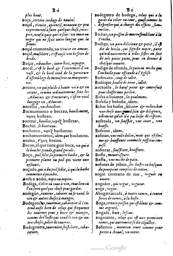1621 - Adrian Tiffaine - Trésor des deux langues espagnole et française - BM Lyon