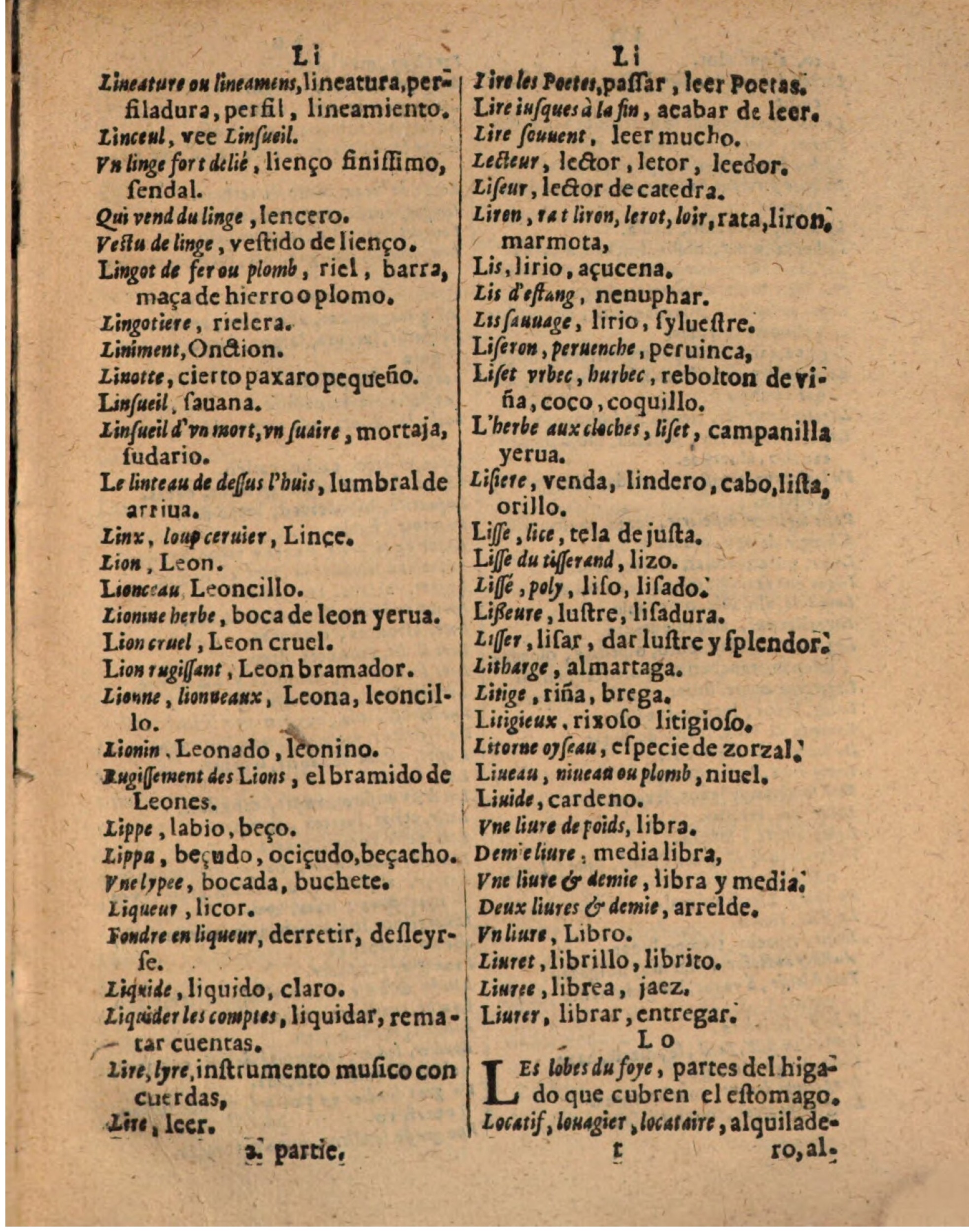 1624 - Hubert Antoine - Trésor des deux langues espagnole et française (Seconde partie) - BSB Munich