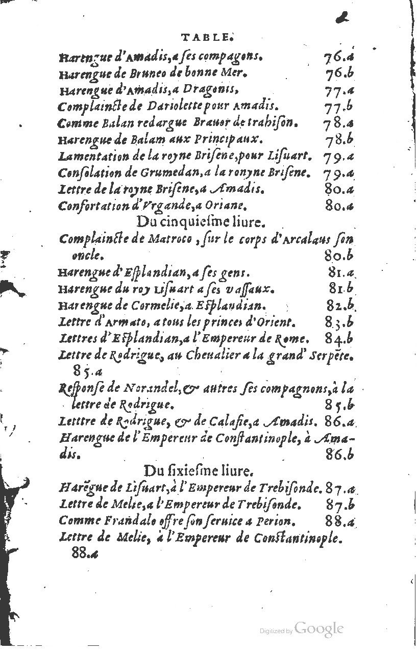 1559 - Étienne Groulleau - Trésor des Amadis - UGent