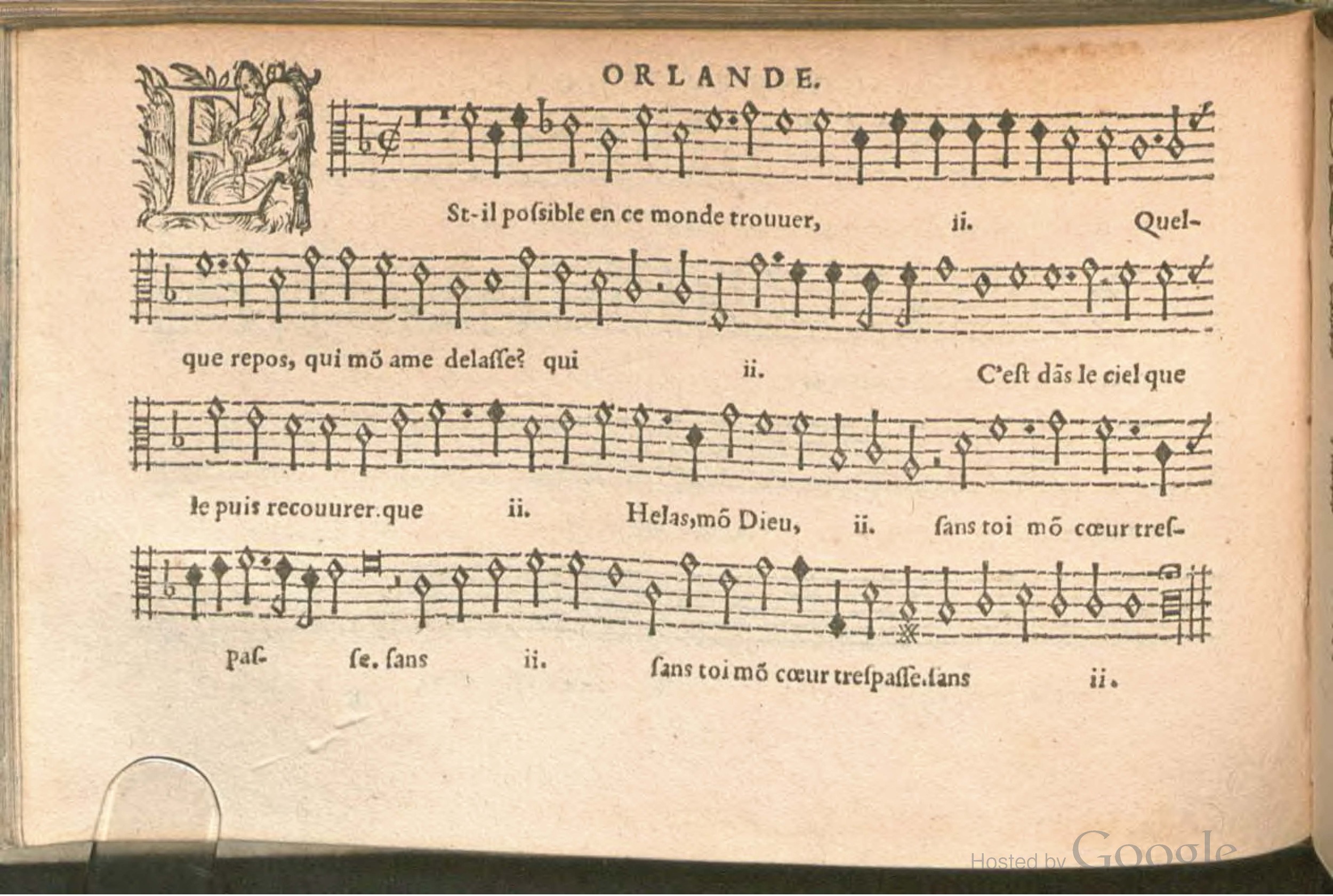 1576 - [Pierre de Saint-André] - Trésor de musique d’Orlande de Lassus Contratenor - BSB Munich
