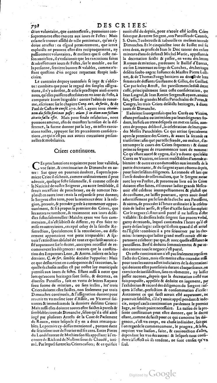 1629 - Veuve Nicolas Buon - Trésor du droit français (21754 T. 1) - BM Lyon