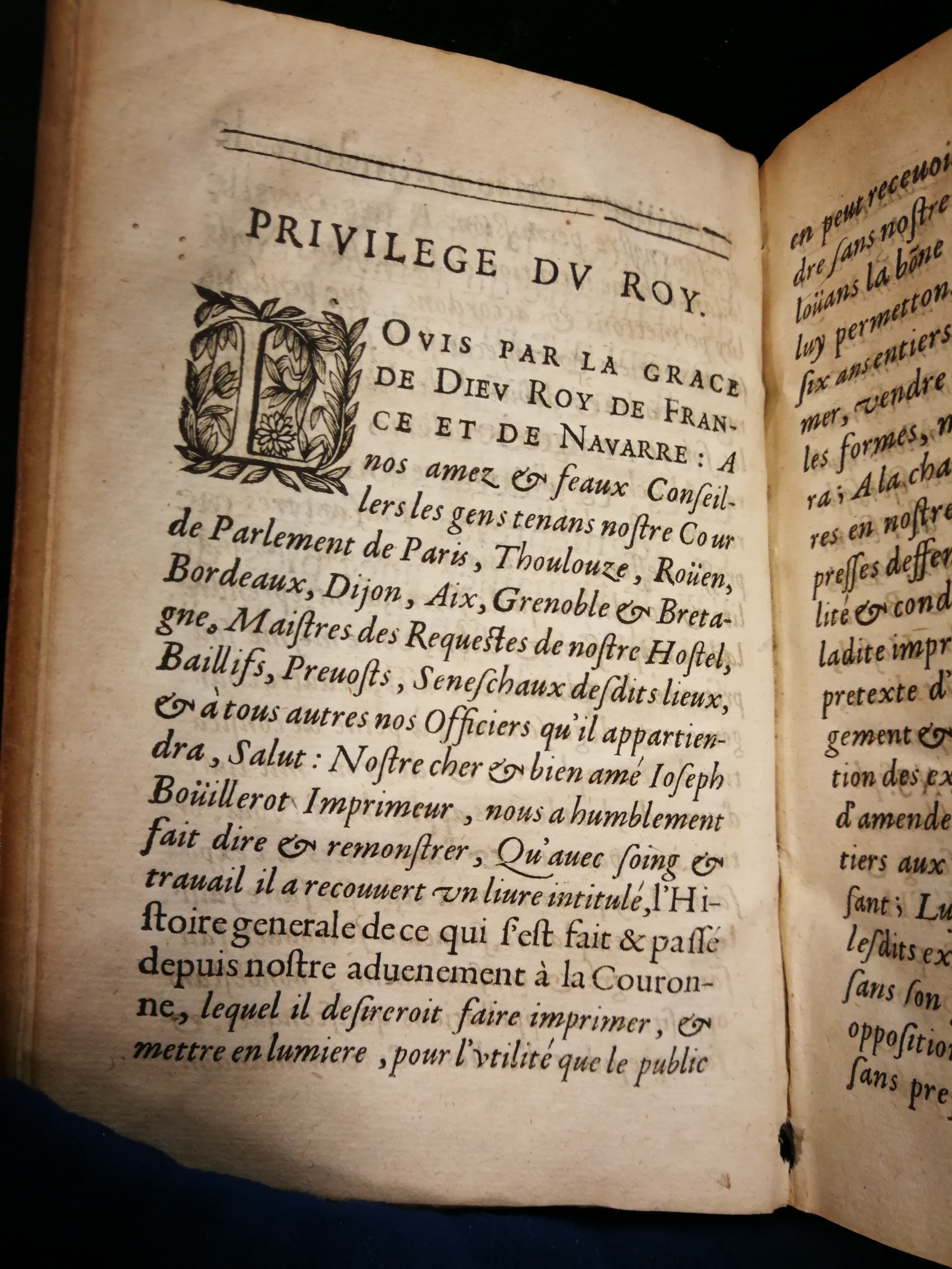 1626 - Joseph Bouillerot - Trésor de l’histoire générale de notre temps - Les Méjanes, Aix-en-Provence