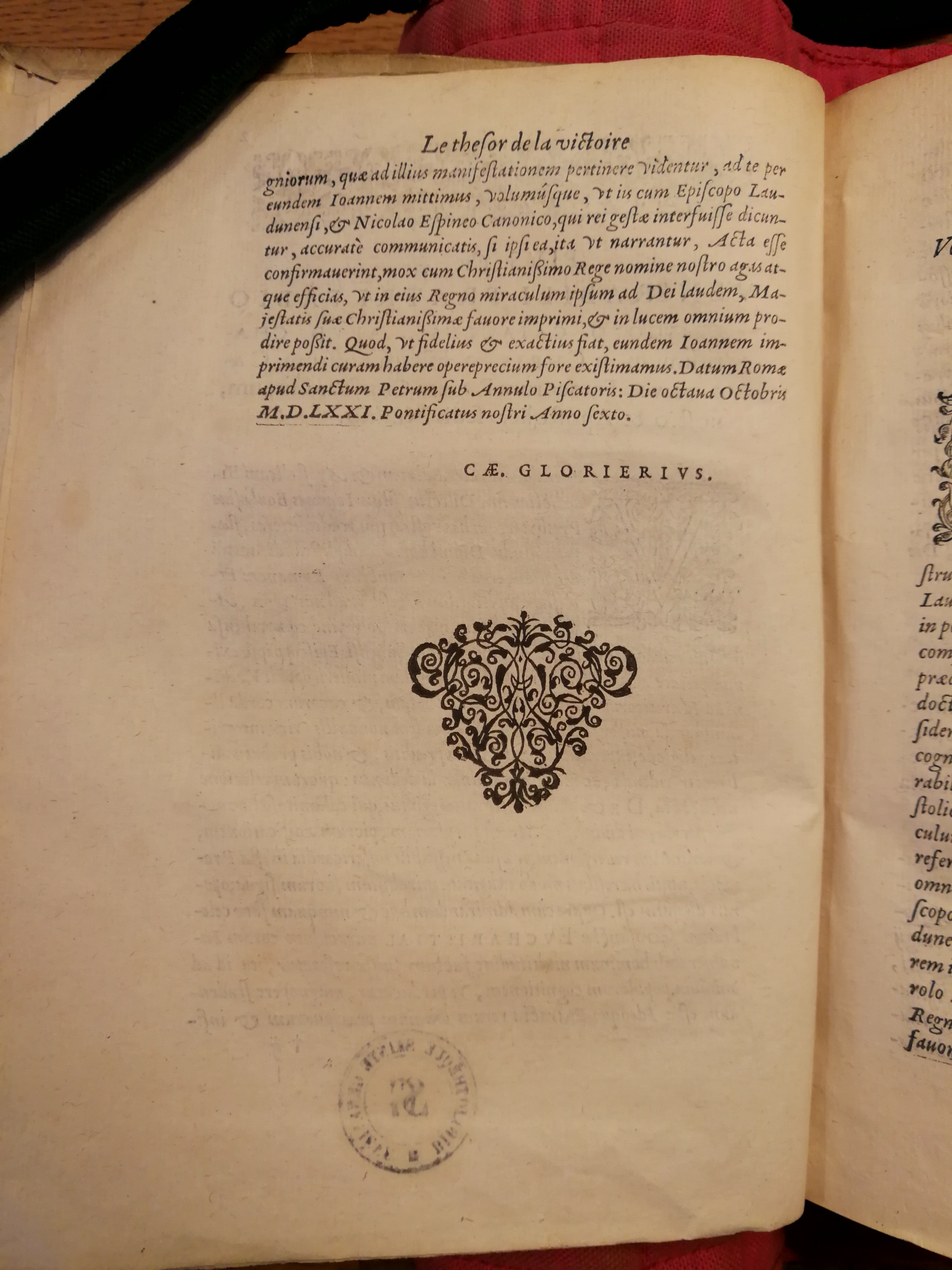 1578 - Nicolas Chesneau - Trésor et entière histoire de la triomphante victoire du corps de Dieu sur l’esprit malin - Bibliothèque Sainte-Geneviève 1578 - Nicolas Chesneau - Trésor et entière histoire de la triomphante victoire du corps de Dieu sur l’esprit malin - Bibliothèque Sainte-Geneviève