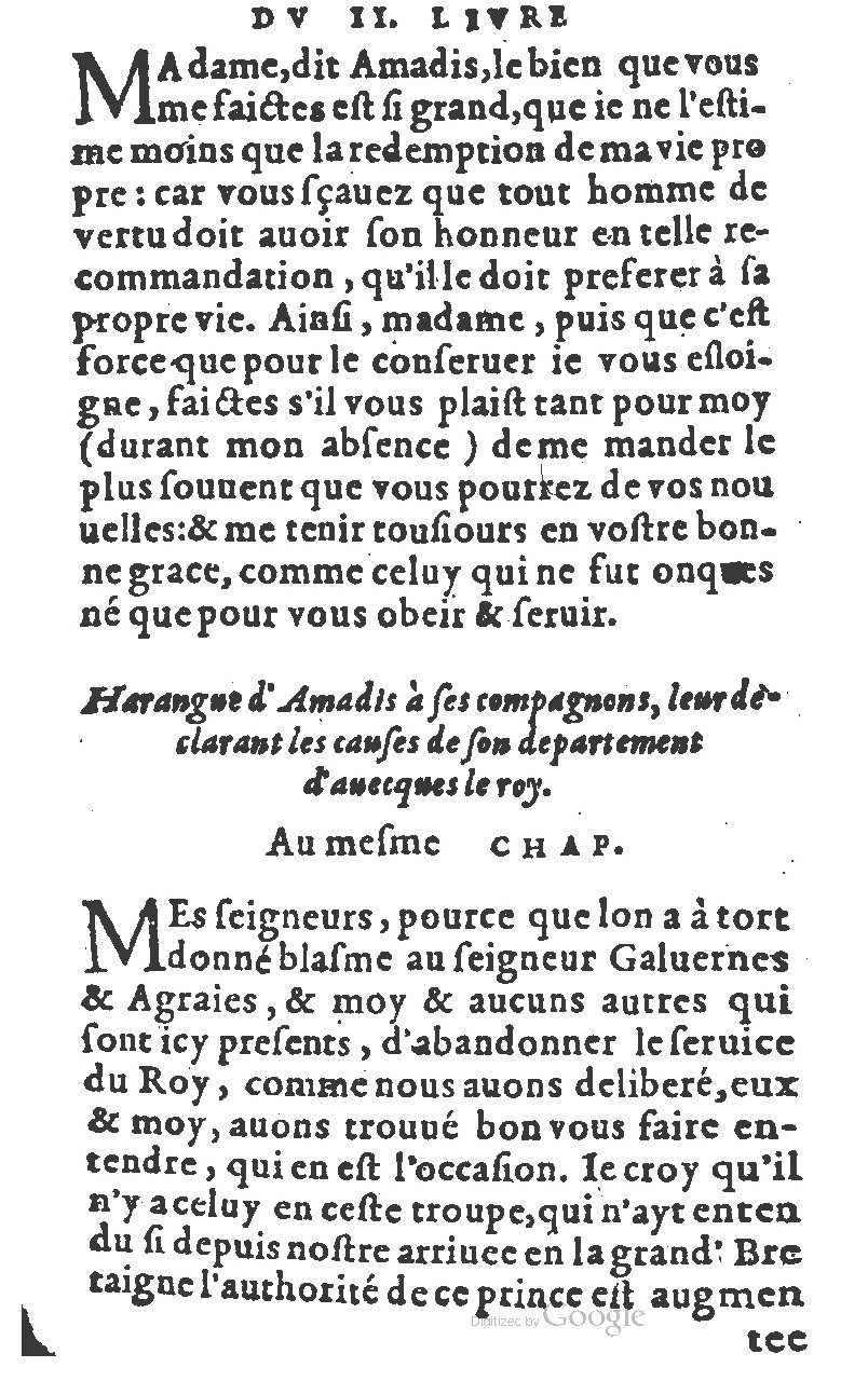 1582 - Jean Huguetan - Trésor des Amadis T. 1 - BM Lyon