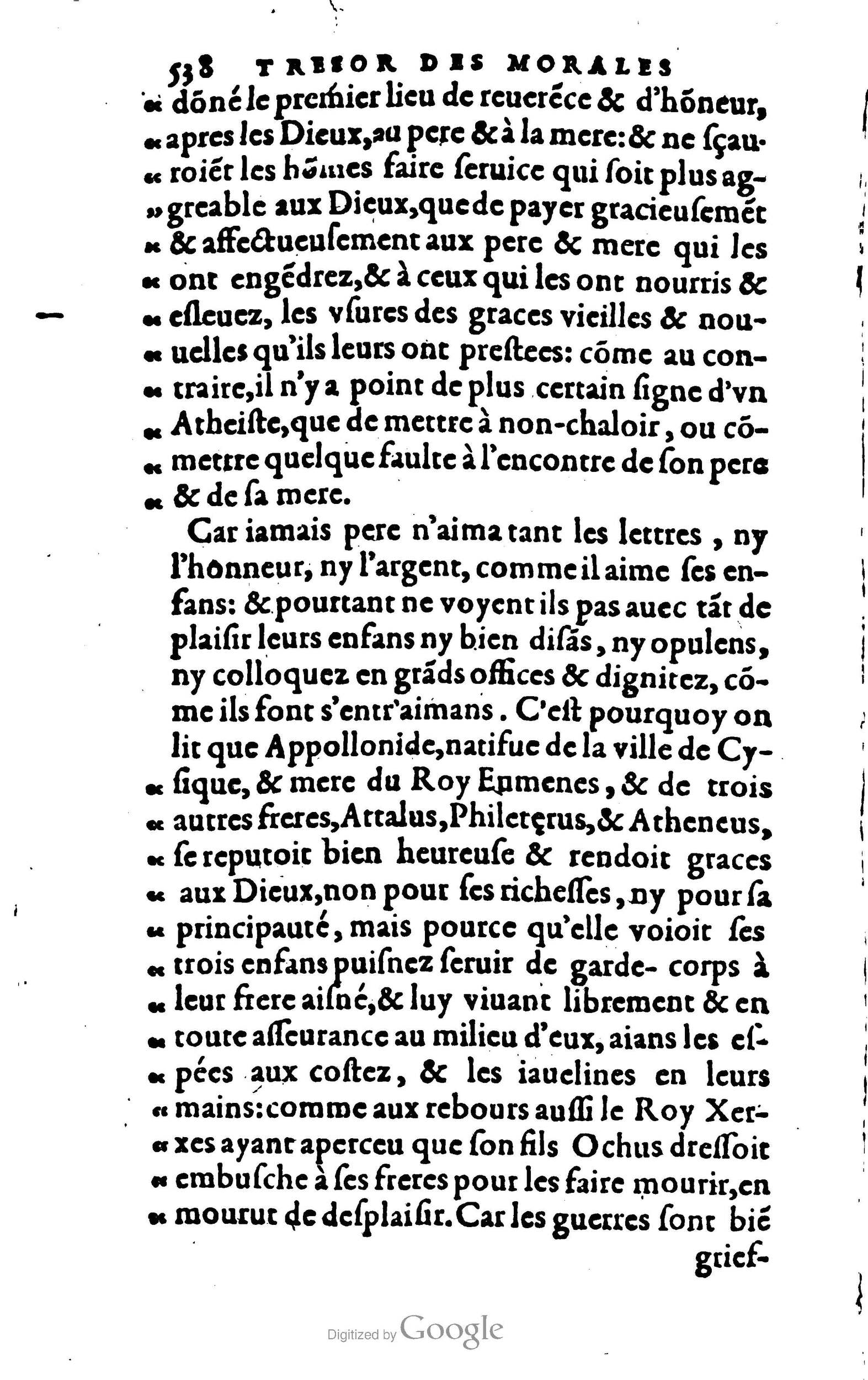 1578 - Jean Poupy - Trésor des morales de Plutarque - BSB Munich