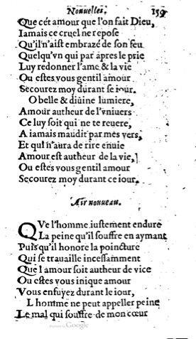 1623 - Jacques Cailloüé - Trésor ou recueil des chansons amoureuses - British Library